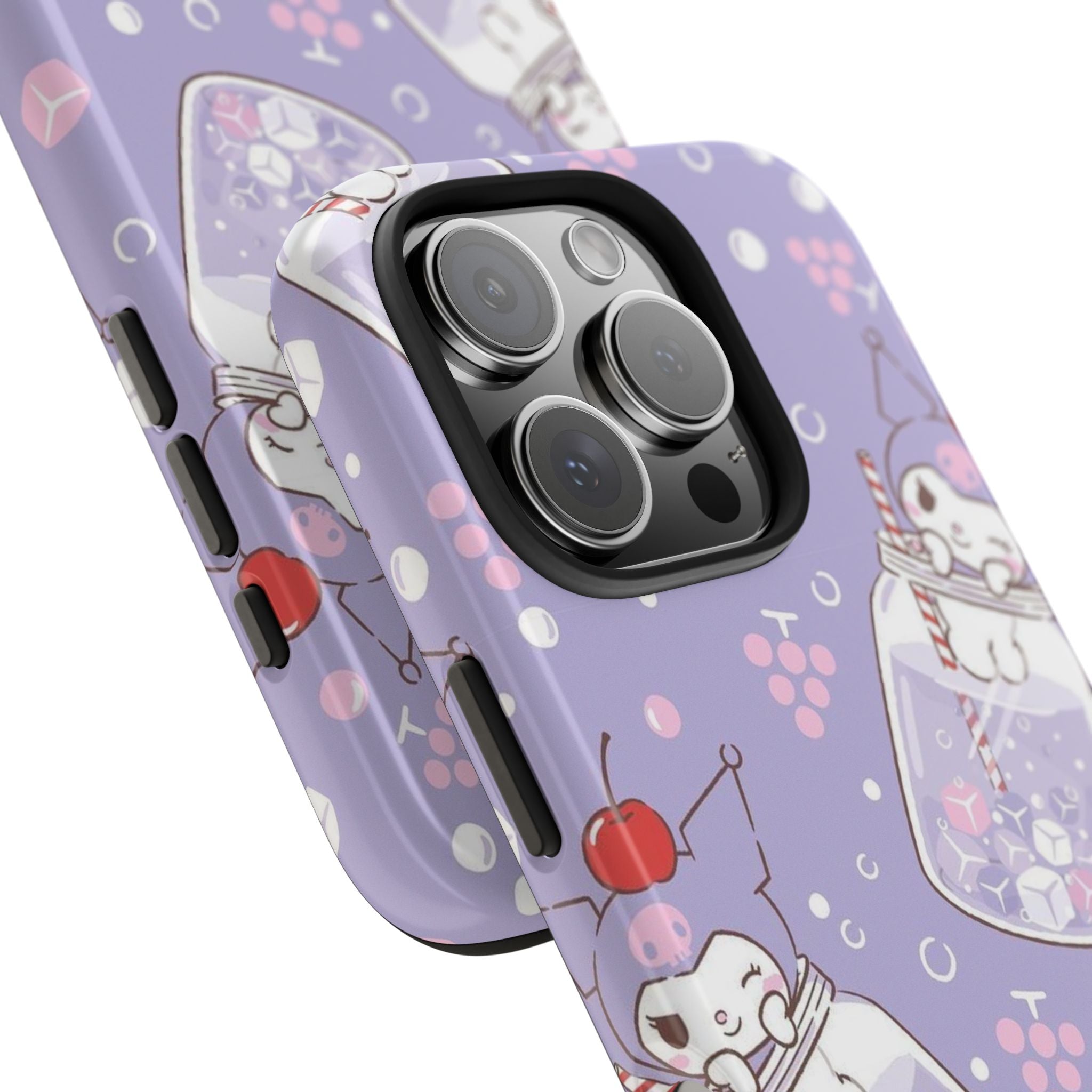 Kuromi Sanrio Kawaii Seal Bubble Tea Phone Case | Tough Phone Case