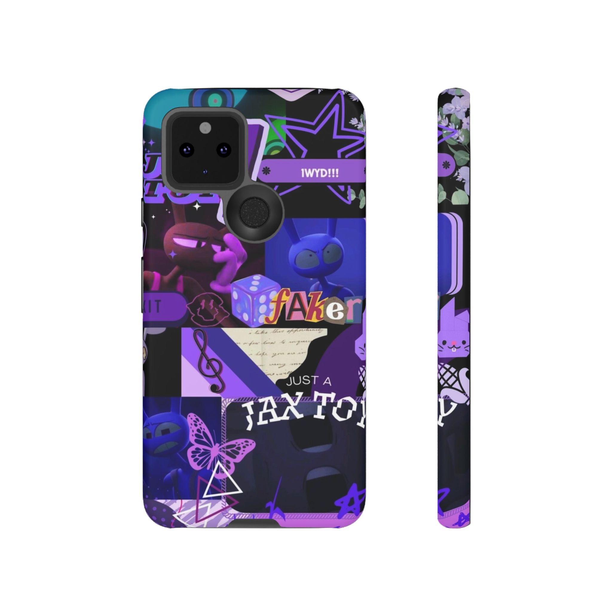 Jax The Amazing Digital Circus Purple Grunge Collage Phone Case | Tough Cases
