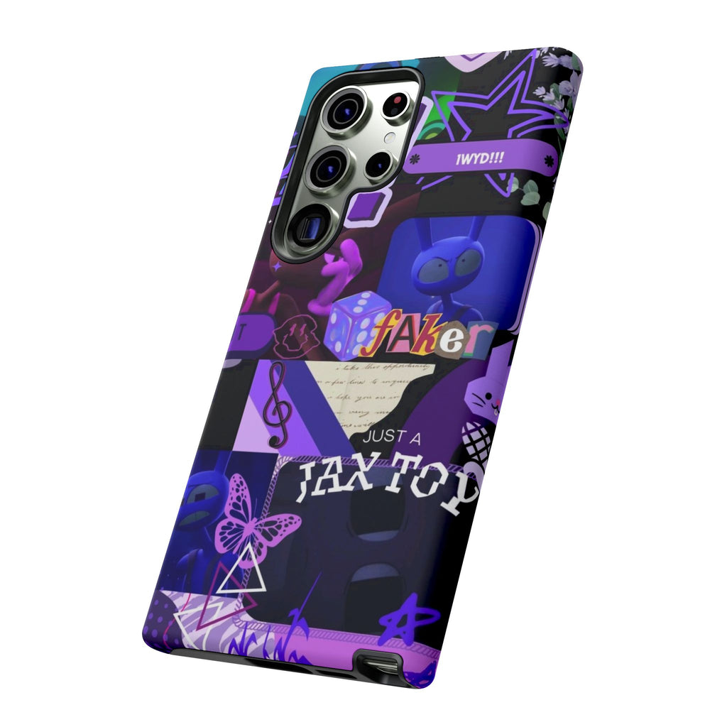 Jax The Amazing Digital Circus Purple Grunge Collage Phone Case | Tough Cases