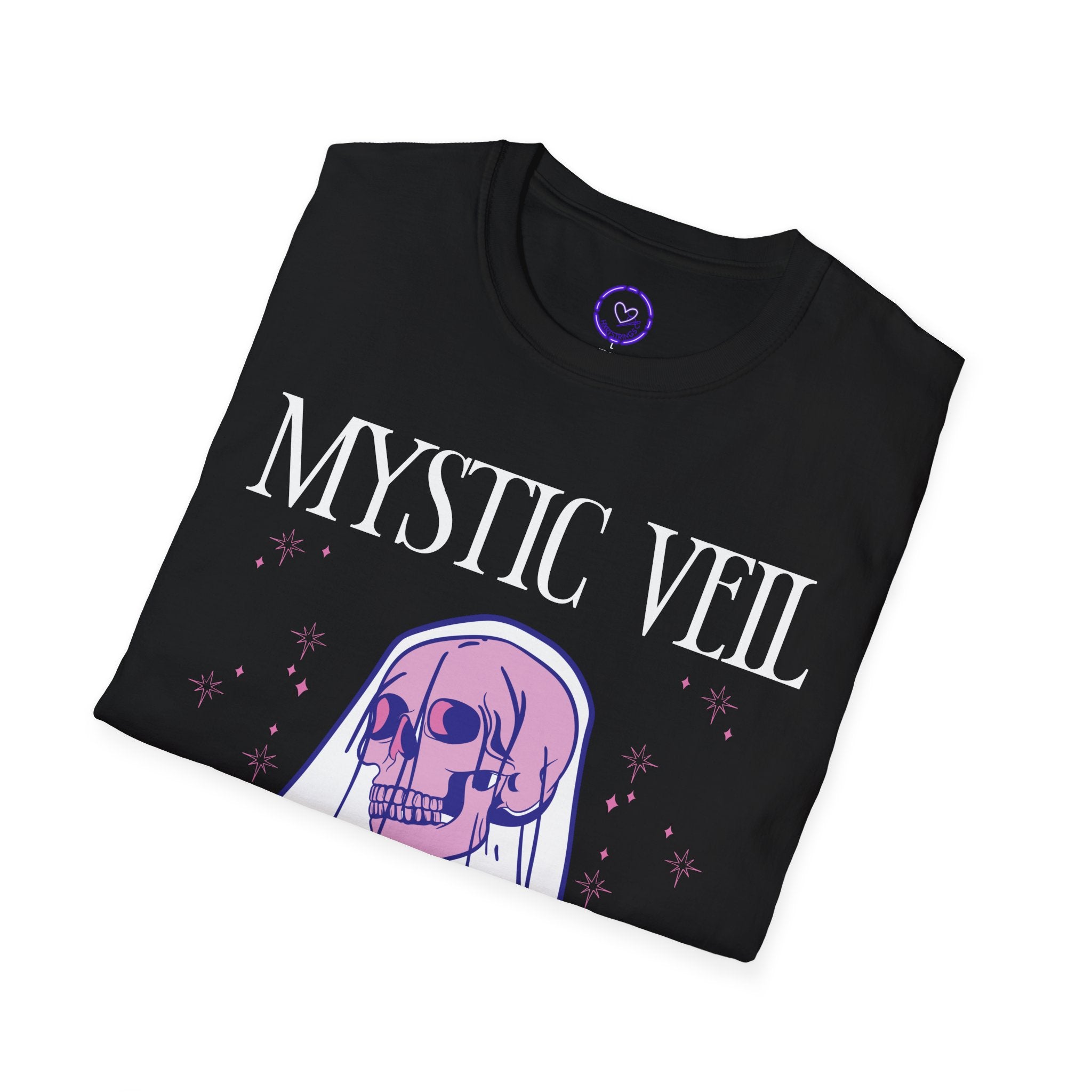 Mystic Veil skull ghost T-Shirt | Gothic occult design, candles