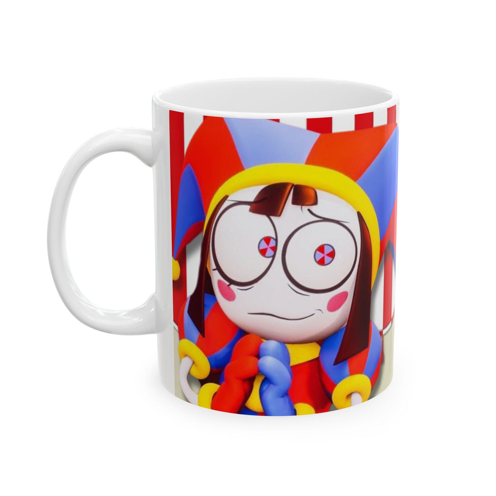 Pomni The Amazing Digital Circus Jester Clown Characters Mug | Ceramic Coffee Cup, 11oz or 15oz