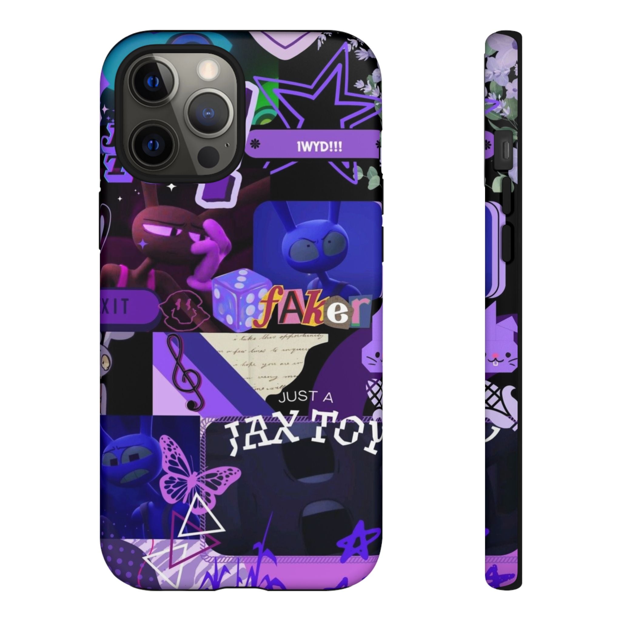 Jax The Amazing Digital Circus Purple Grunge Collage Phone Case | Tough Cases
