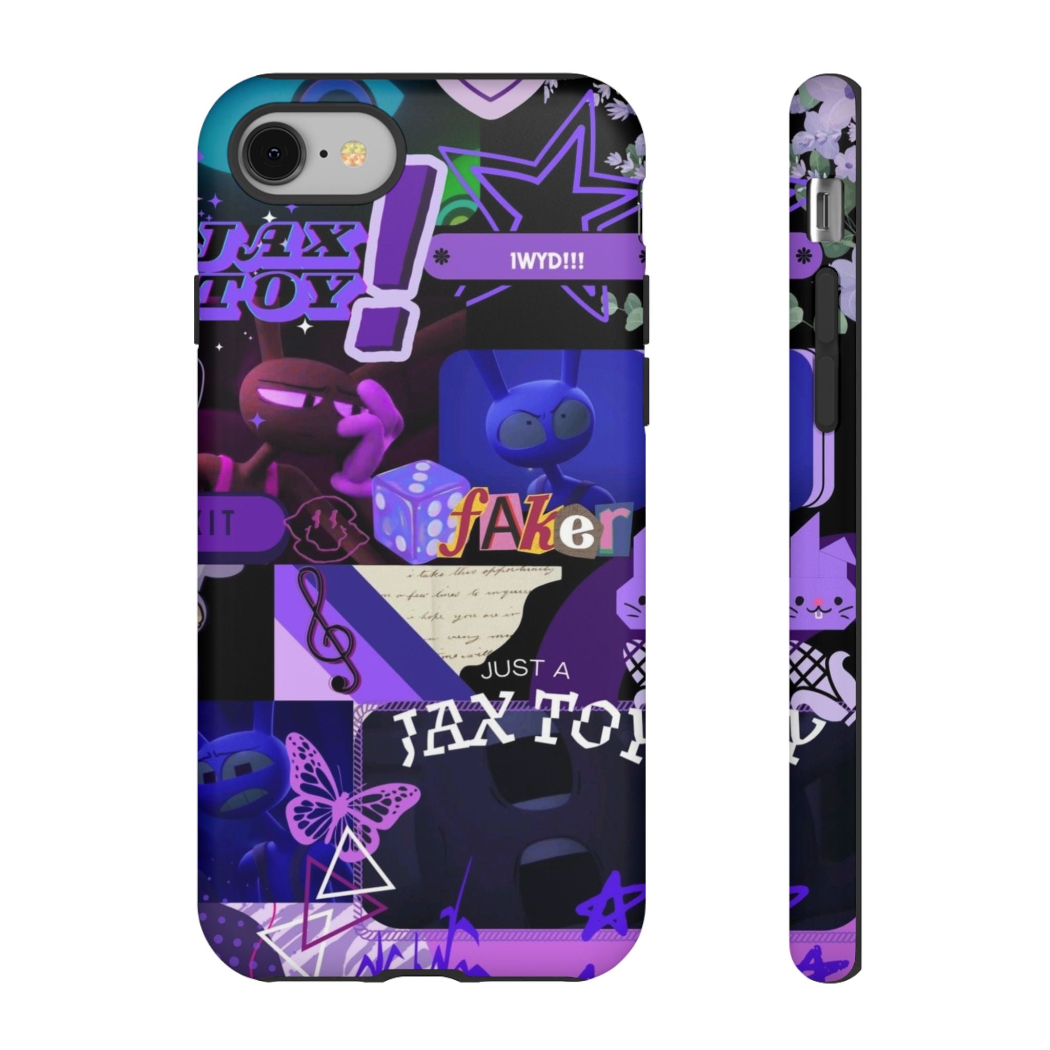 Jax The Amazing Digital Circus Purple Grunge Collage Phone Case | Tough Cases