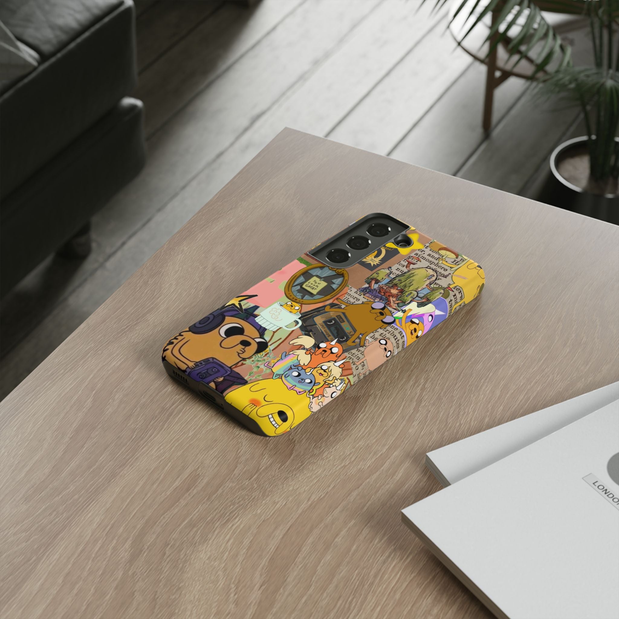 Adventure Time Jake the Dog Cartoon Collage Phone Case | Adventure Dog Character Pattern