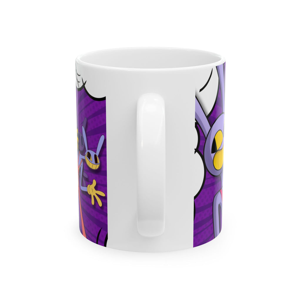 Jax The Amazing Digital Circus Purple Cartoon Bunny Rabbit Funny mug | 11oz Ceramic Coffee Mug