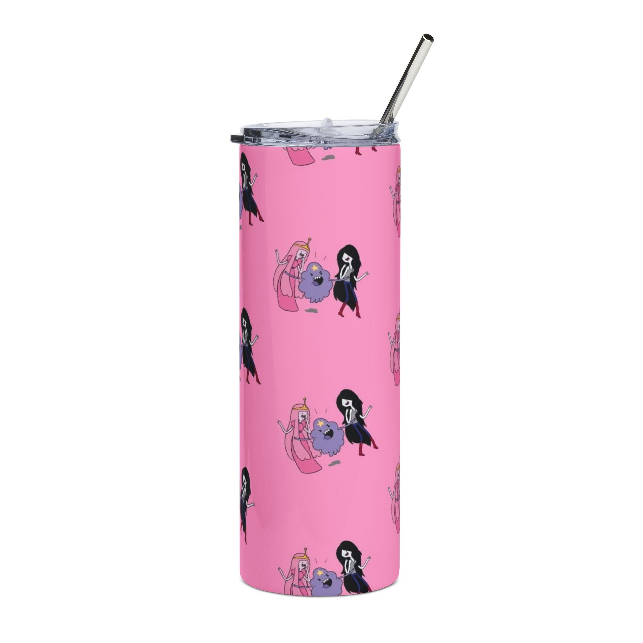 Adventure Time Marceline and Bubblegum Cute Cartoon Girls Pattern Tumbler | 20oz Stainless Steel