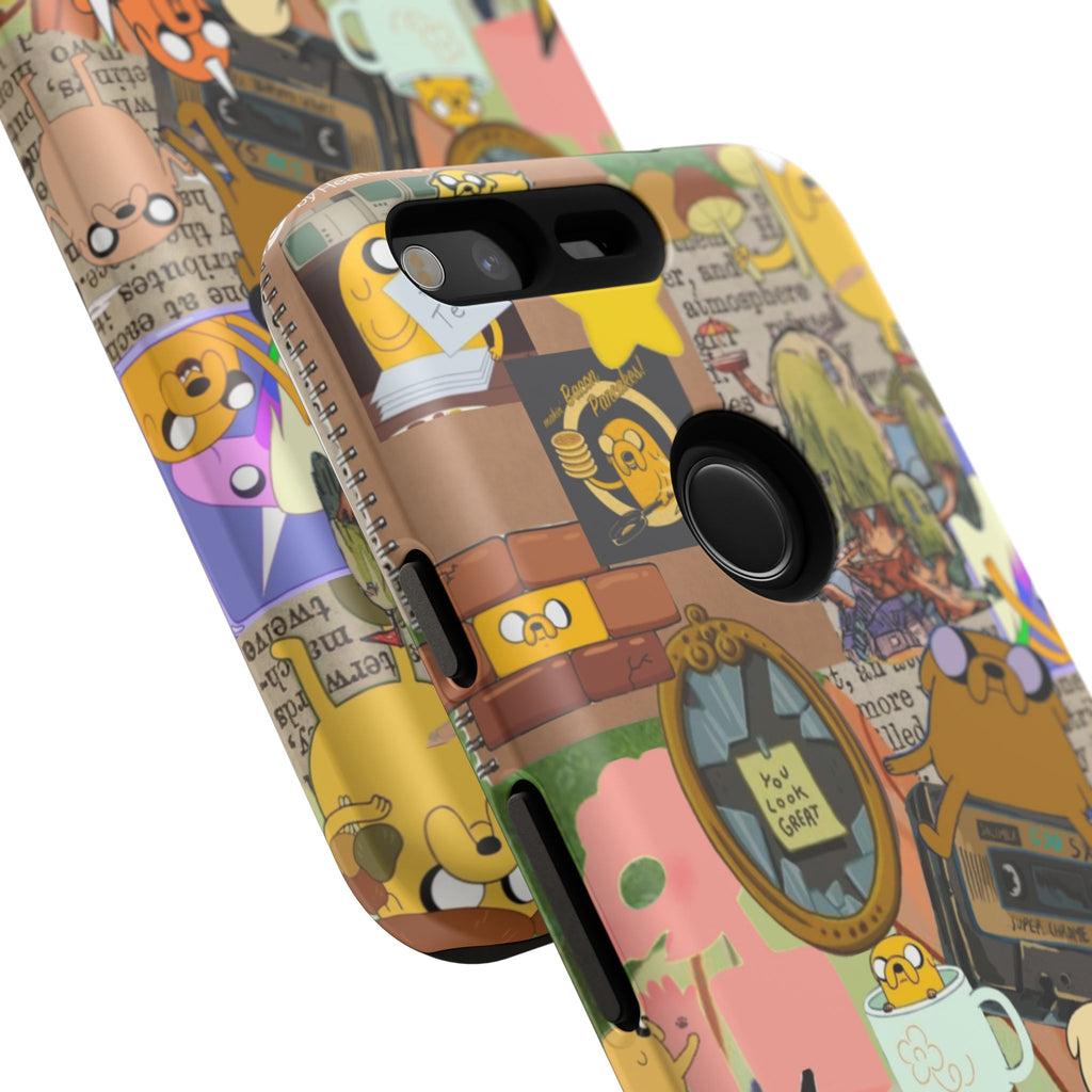 Adventure Time Jake the Dog Cartoon Collage Phone Case | Adventure Dog Character Pattern