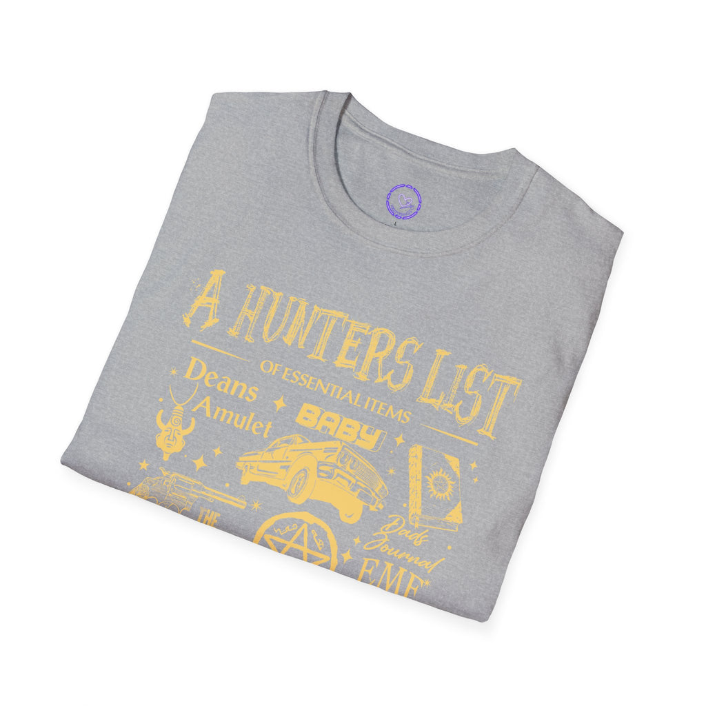 Supernatural A Hunters List essentials graphic T-Shirt | Supernatural hunting icons