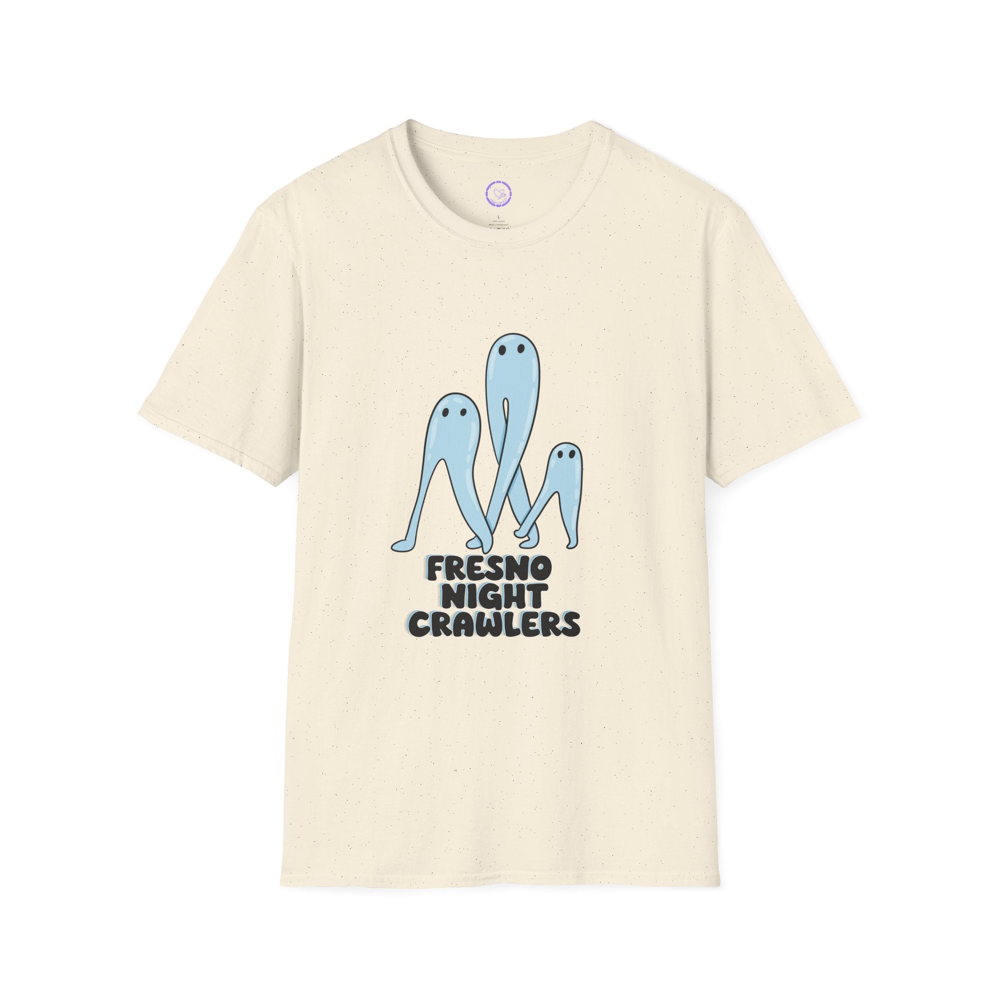 Fresno Night Crawlers T-Shirt | Cute Blue Worms Design
