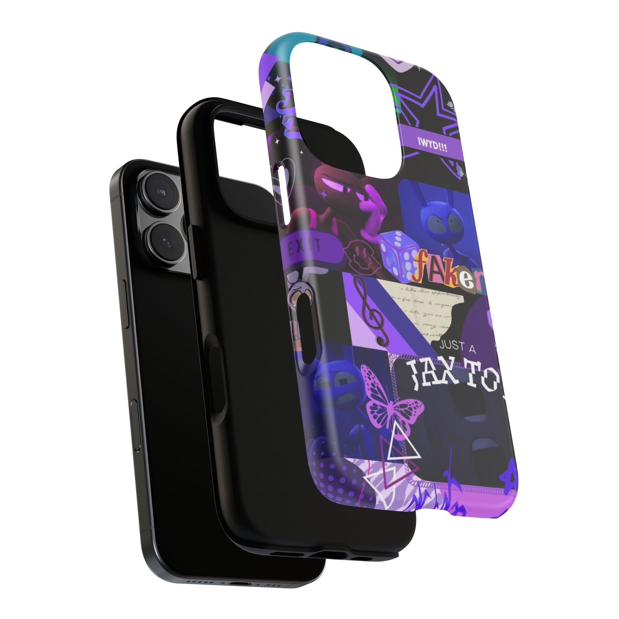 Jax The Amazing Digital Circus Purple Grunge Collage Phone Case | Tough Cases