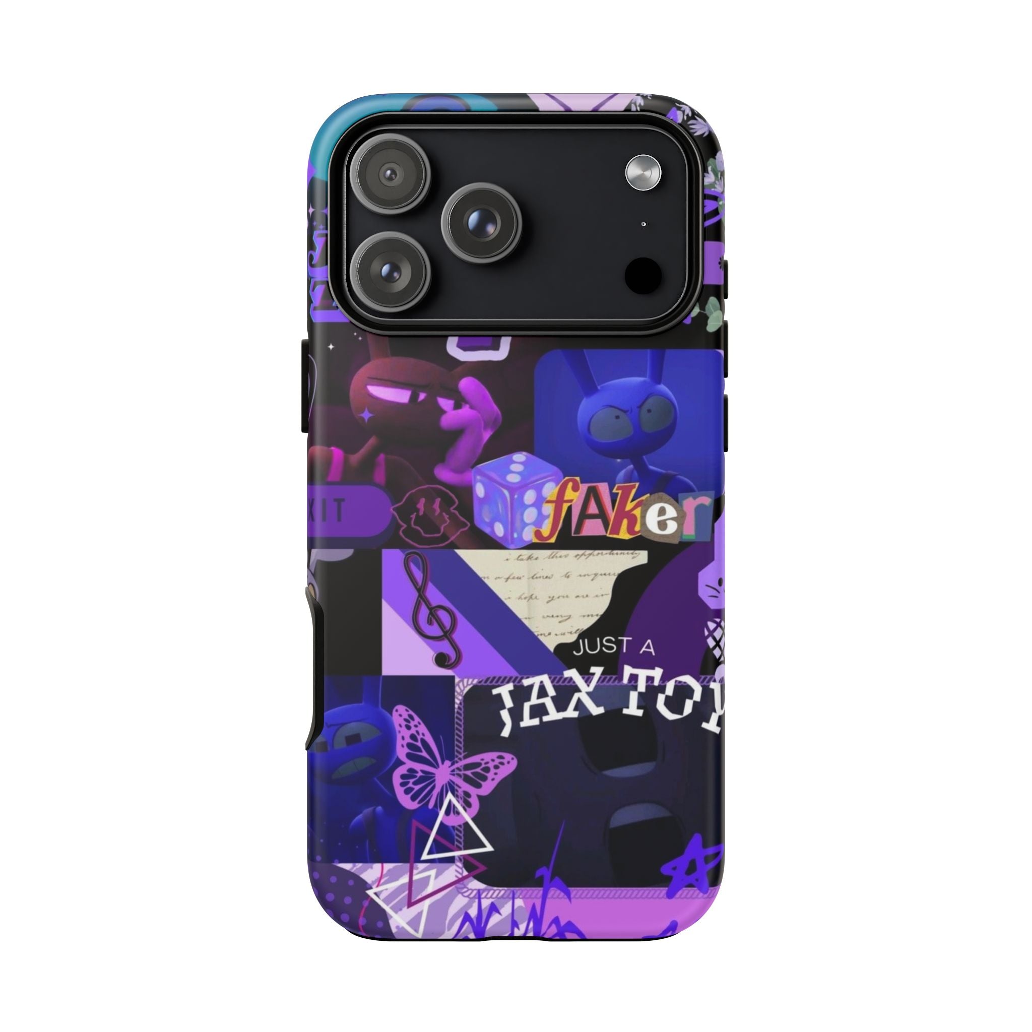 Jax The Amazing Digital Circus Purple Grunge Collage Phone Case | Tough Cases