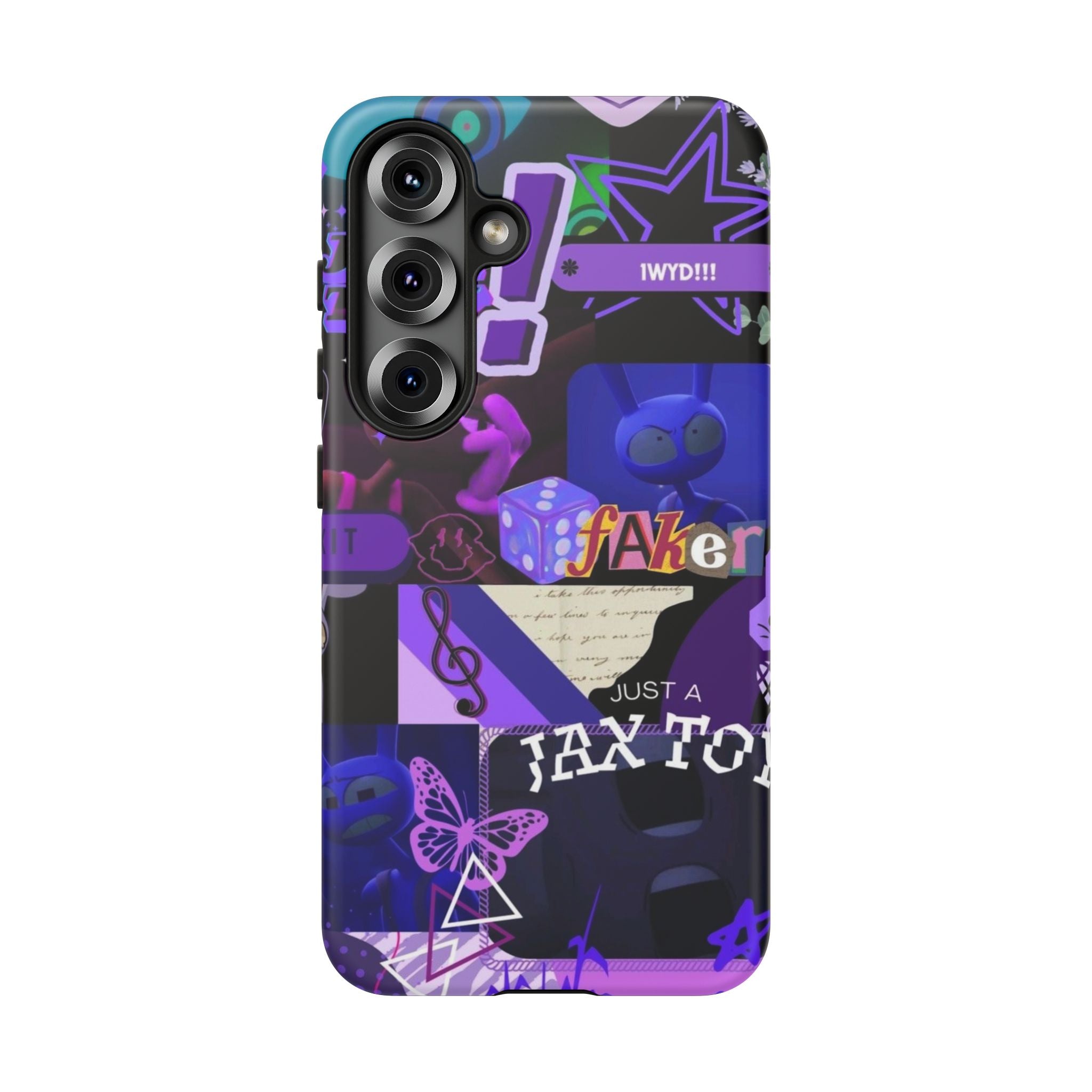 Jax The Amazing Digital Circus Purple Grunge Collage Phone Case | Tough Cases