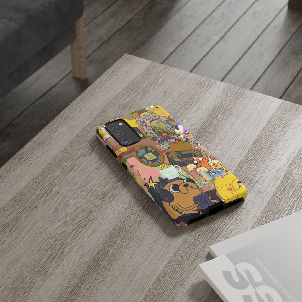 Adventure Time Jake the Dog Cartoon Collage Phone Case | Adventure Dog Character Pattern