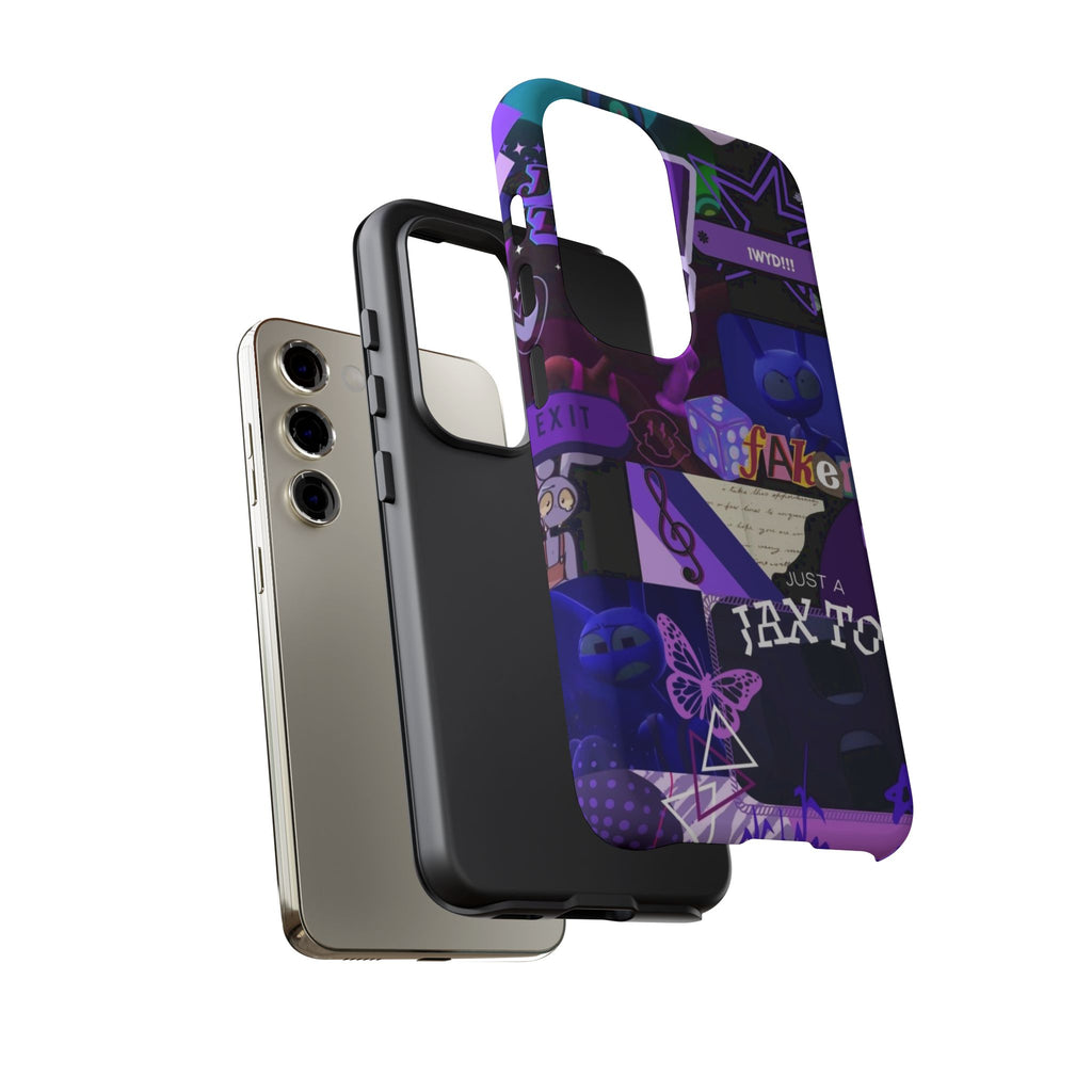 Jax The Amazing Digital Circus Purple Grunge Collage Phone Case | Tough Cases