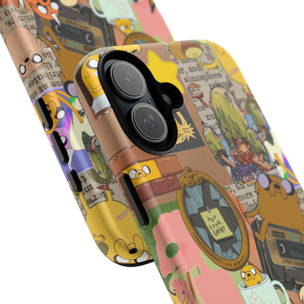 Adventure Time Jake the Dog Cartoon Collage Phone Case | Adventure Dog Character Pattern