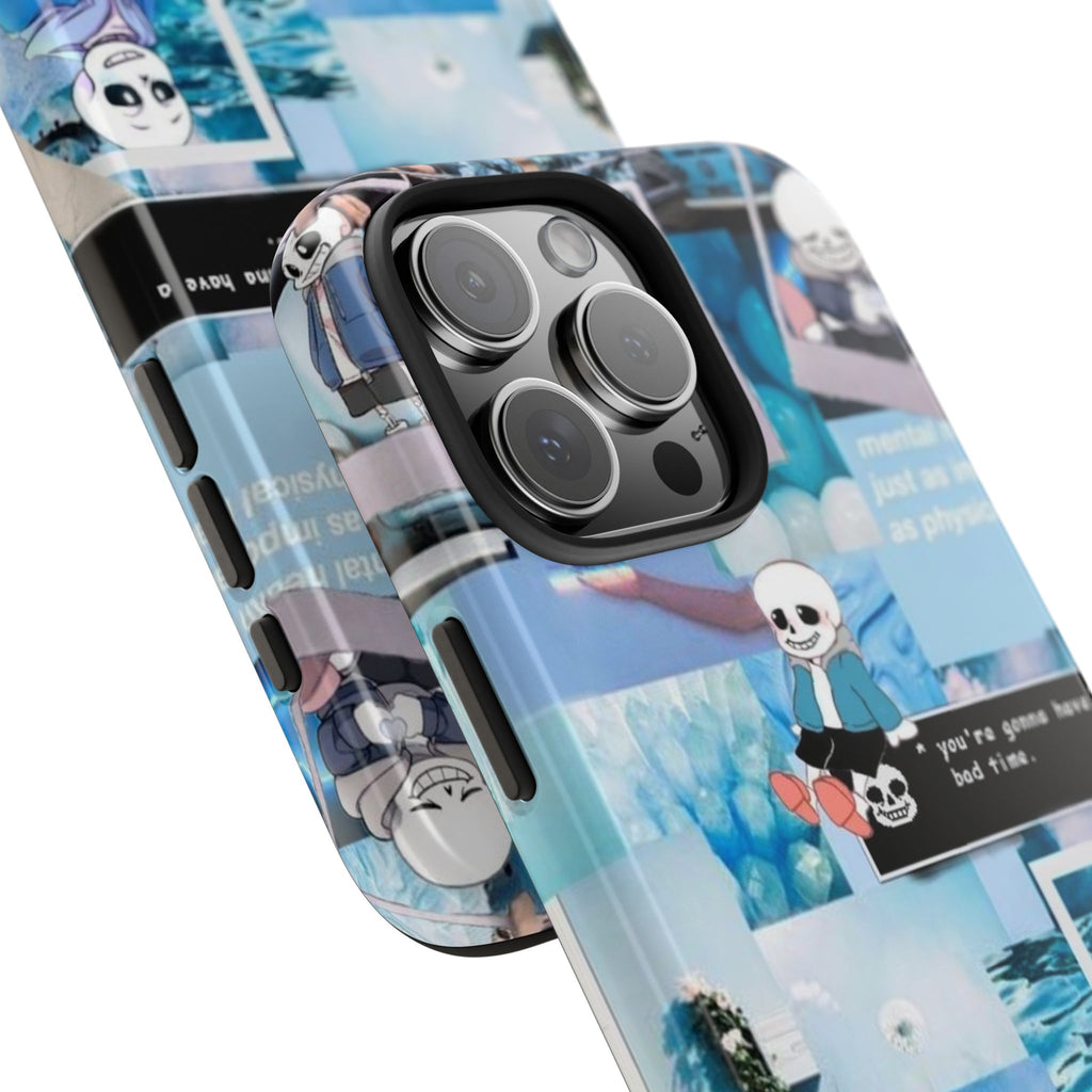 Undertale Sans Character Collage Tough Phone Case | Blue Aesthetic, Undertale-inspired