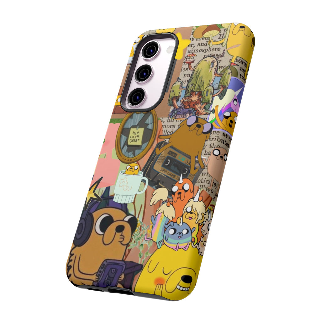 Adventure Time Jake the Dog Cartoon Collage Phone Case | Adventure Dog Character Pattern