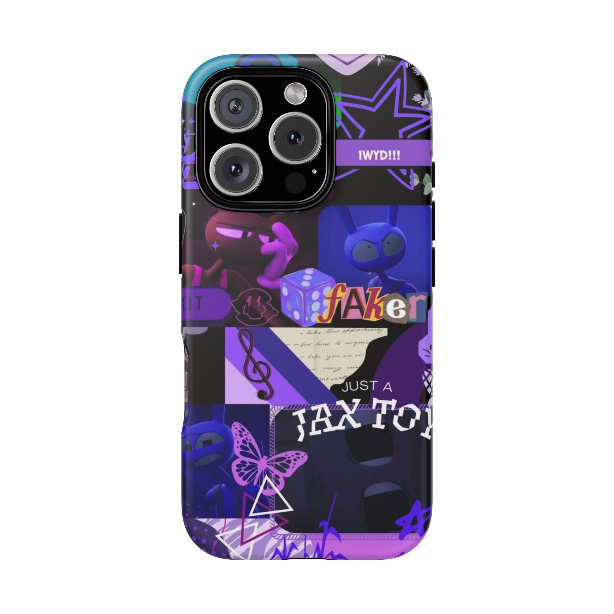 Jax The Amazing Digital Circus Purple Grunge Collage Phone Case | Tough Cases
