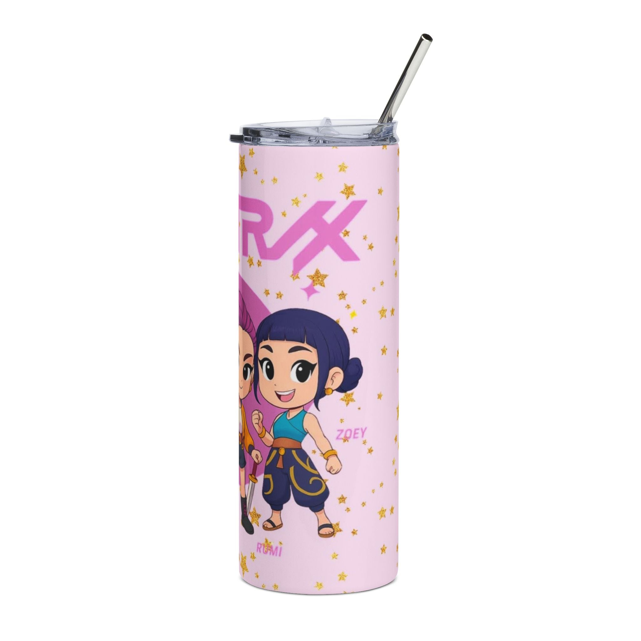 Kpop Demon Hunters Huntrix Anime Girl Squad Characters 20oz Tumbler | Stainless Steel Skinny Cup