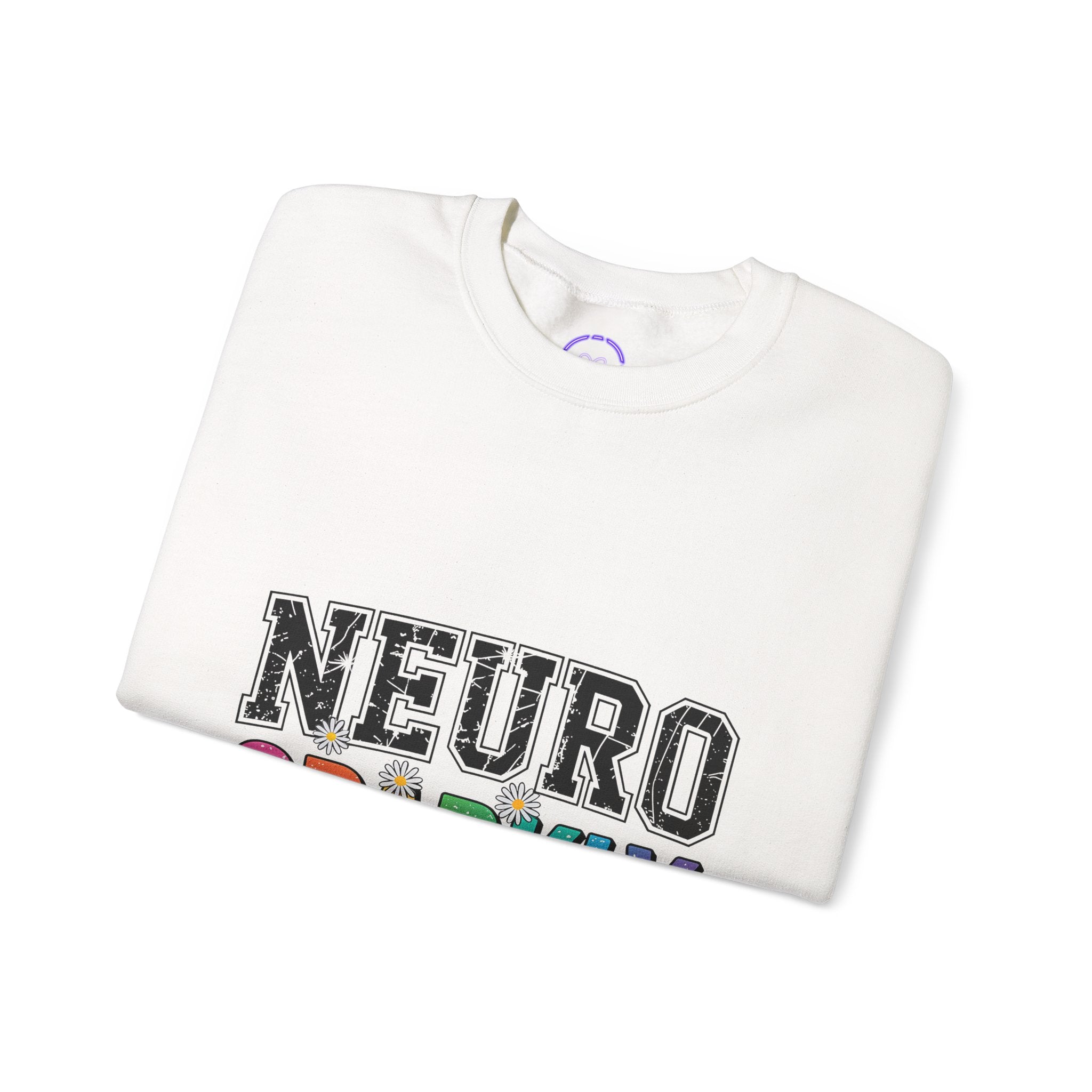Neuro Sparkly Sweatshirt | Rainbow Text Crewneck