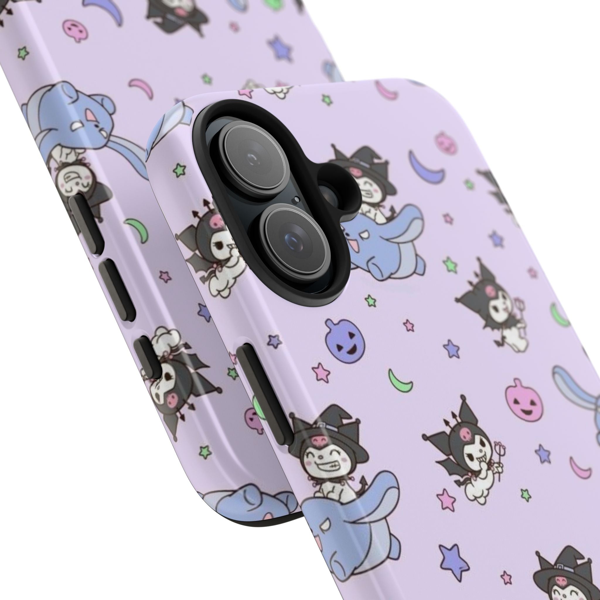 Kuromi Sanrio Kawaii Cat Witch Pattern phone case | Tough Phone Cases
