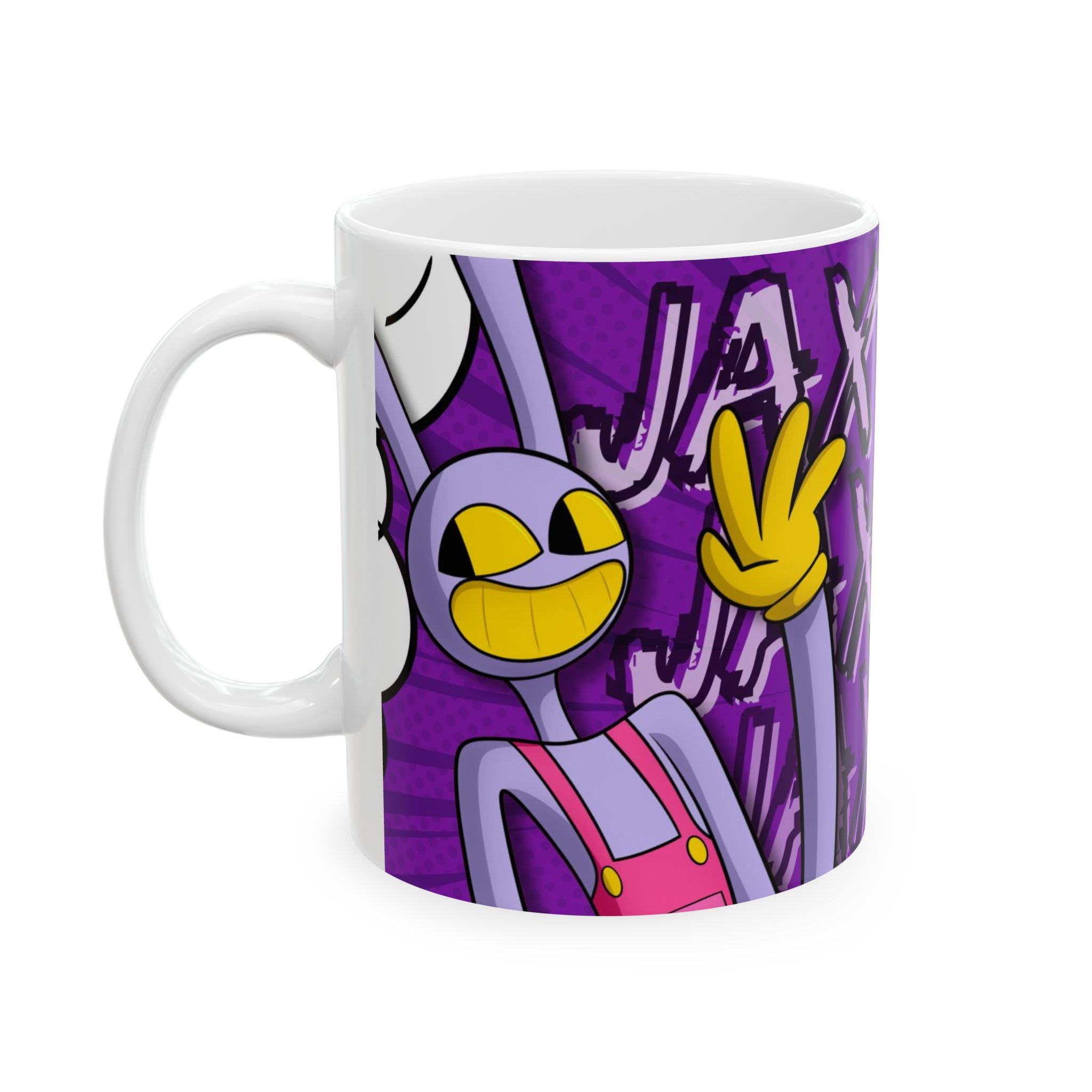 Jax The Amazing Digital Circus Purple Cartoon Bunny Rabbit Funny mug | 11oz Ceramic Coffee Mug
