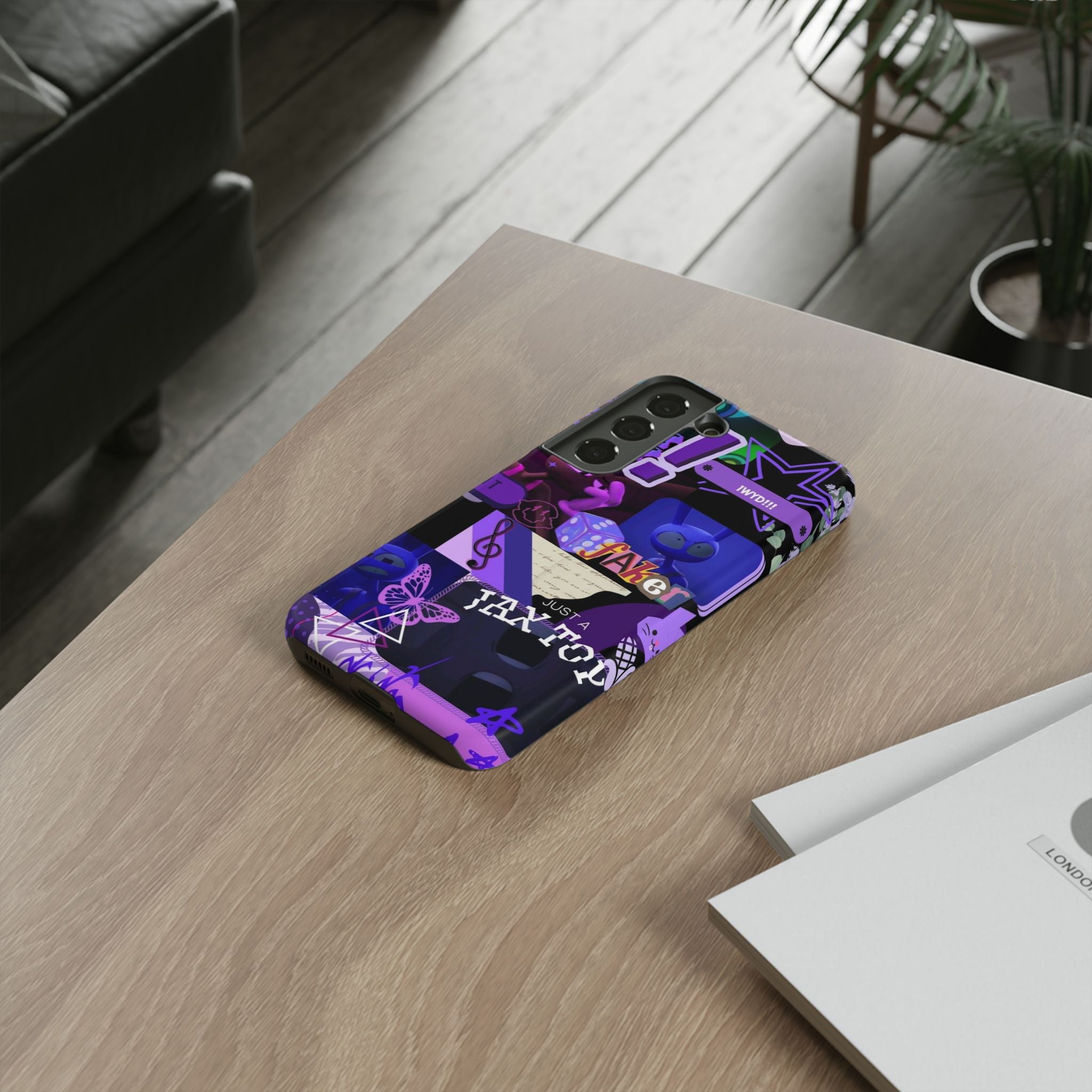 Jax The Amazing Digital Circus Purple Grunge Collage Phone Case | Tough Cases