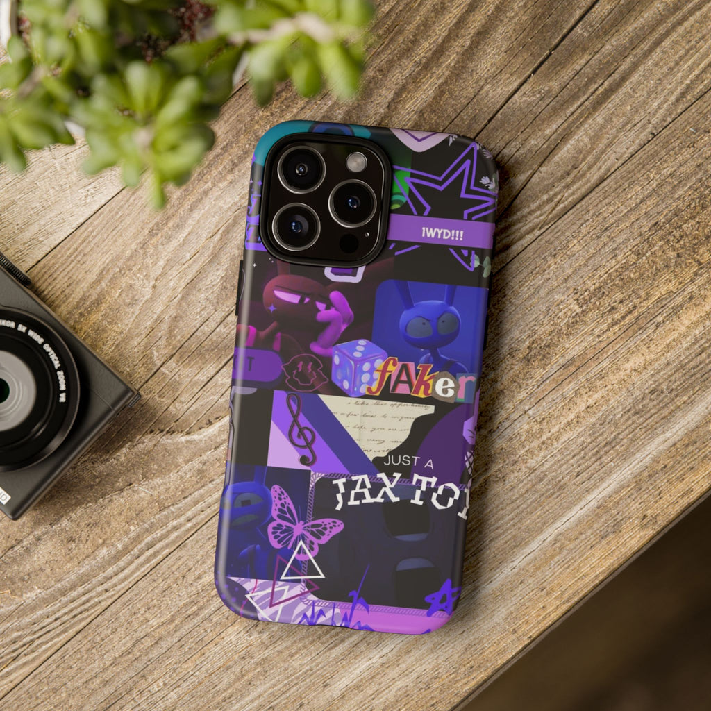Jax The Amazing Digital Circus Purple Grunge Collage Phone Case | Tough Cases