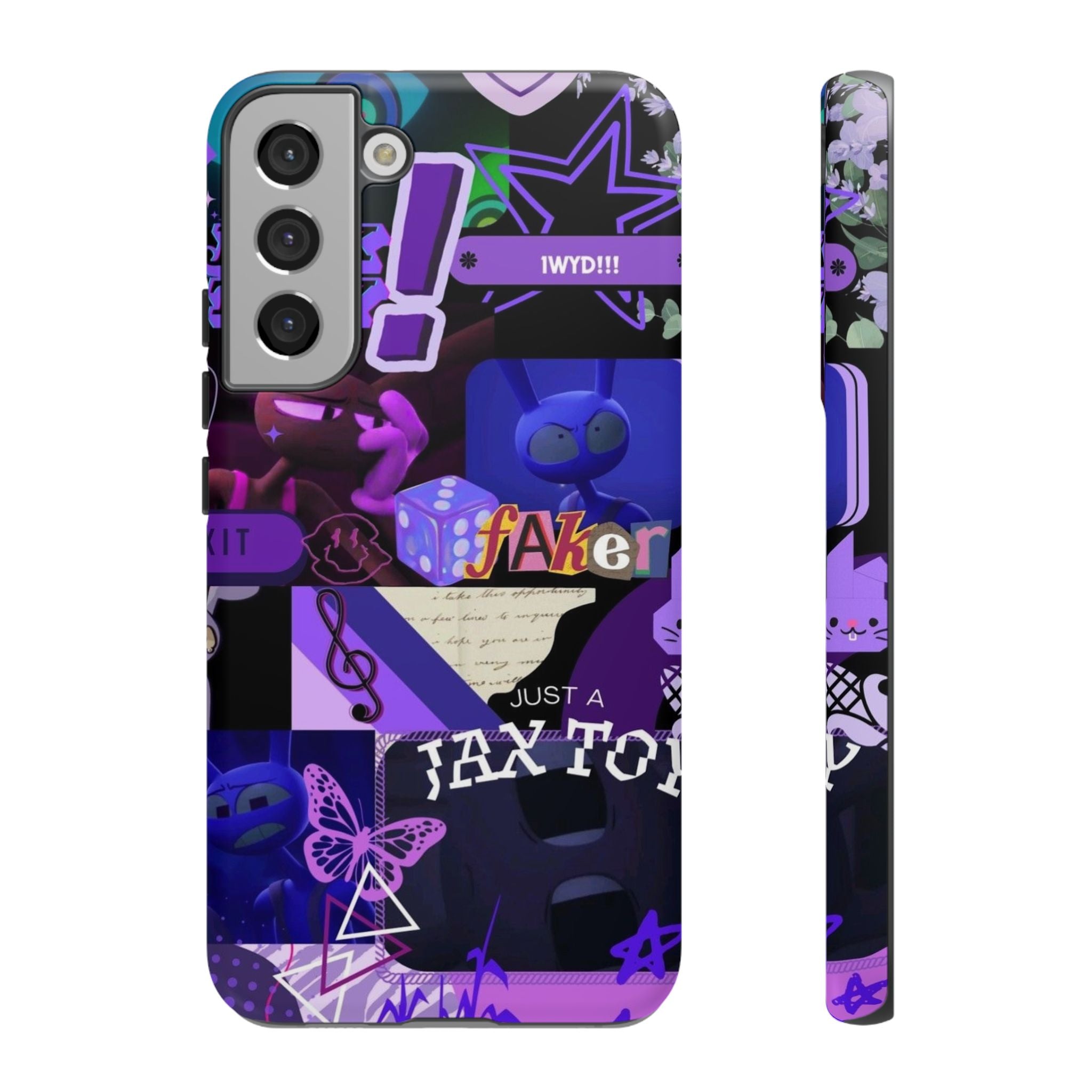 Jax The Amazing Digital Circus Purple Grunge Collage Phone Case | Tough Cases