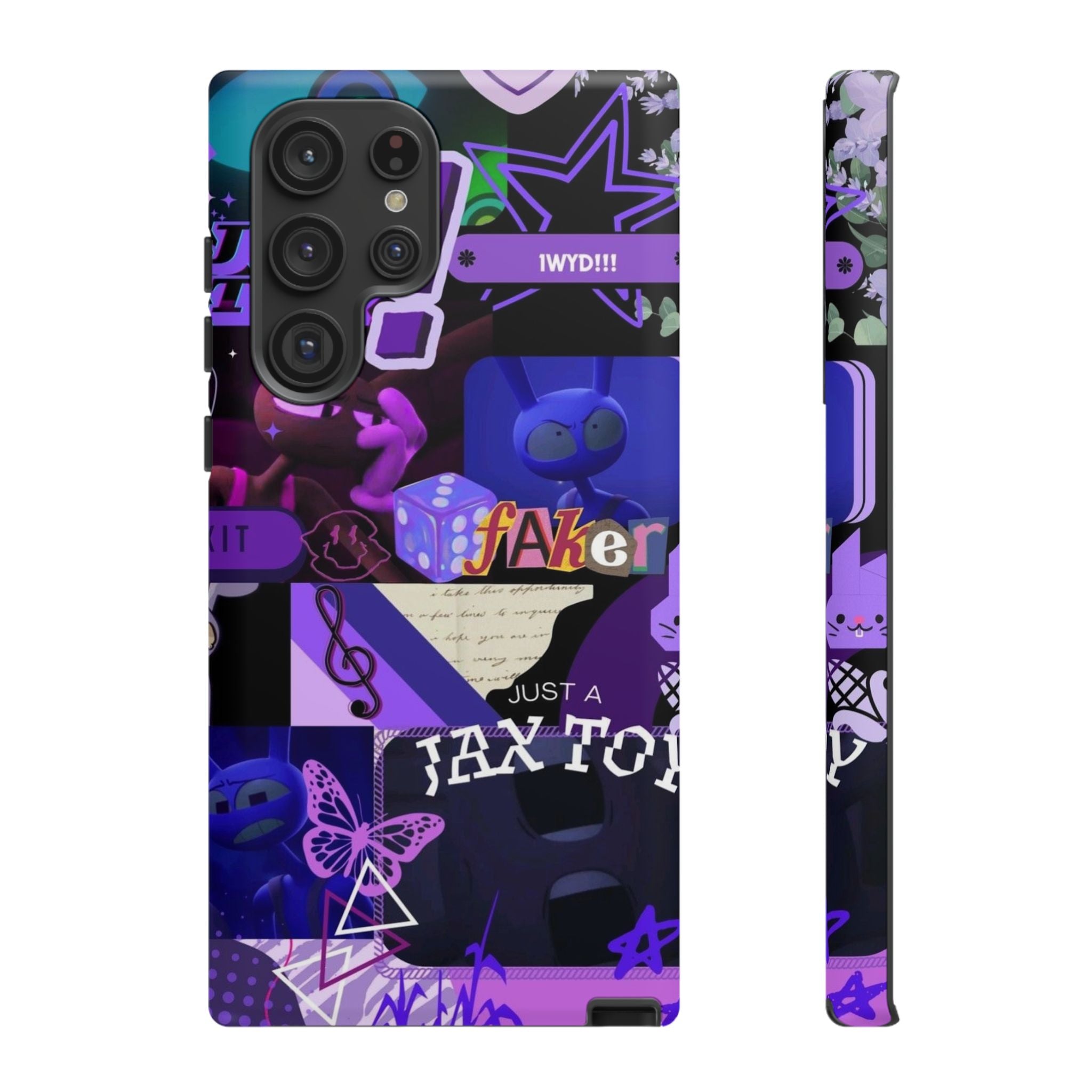 Jax The Amazing Digital Circus Purple Grunge Collage Phone Case | Tough Cases