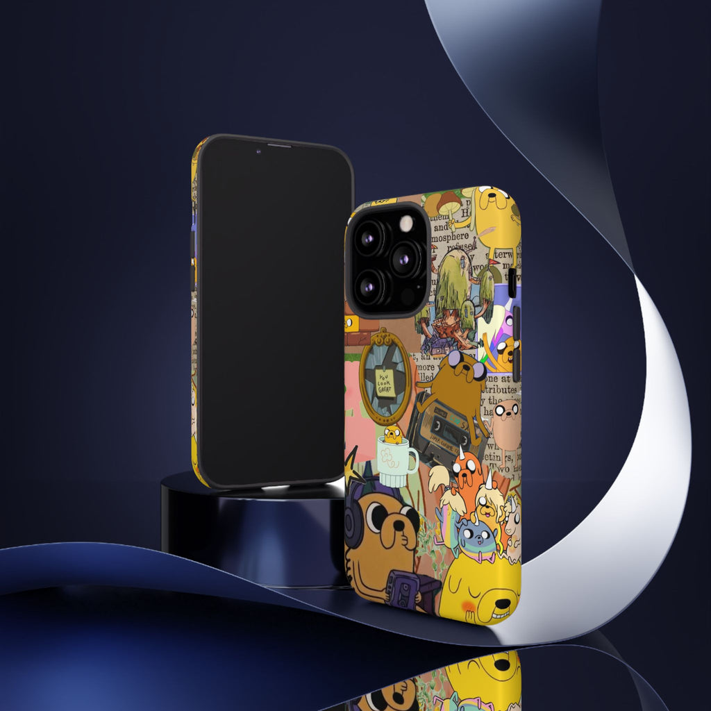 Adventure Time Jake the Dog Cartoon Collage Phone Case | Adventure Dog Character Pattern
