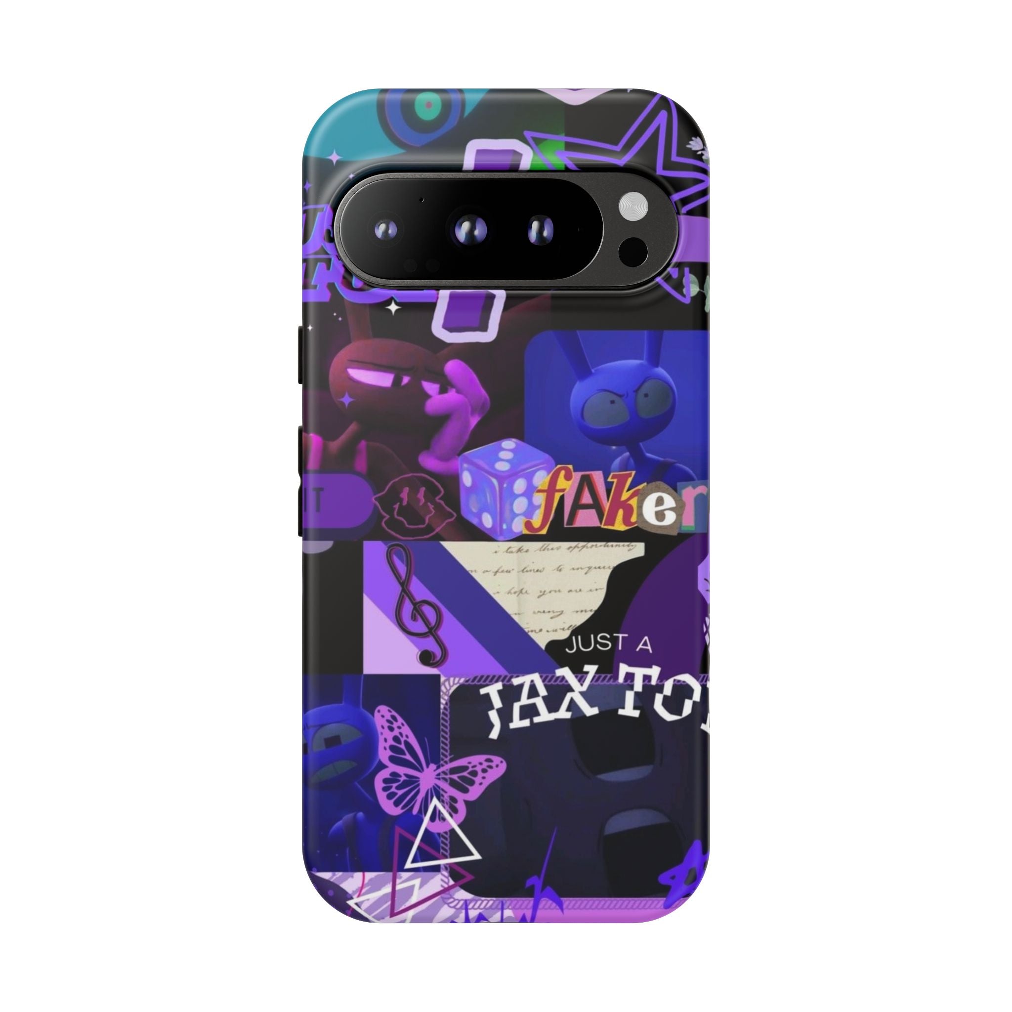 Jax The Amazing Digital Circus Purple Grunge Collage Phone Case | Tough Cases