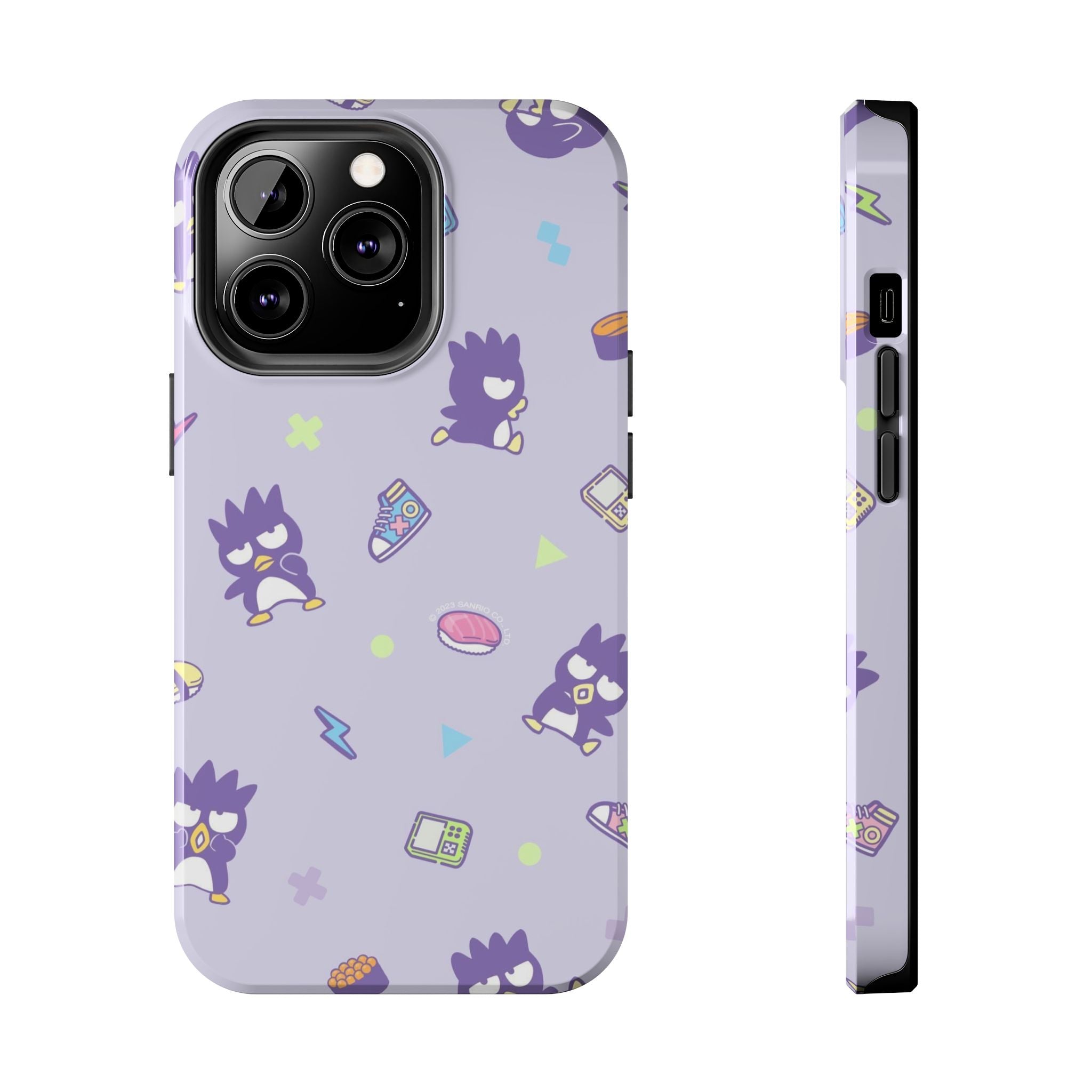 Badtz-maru Sanrio Kawaii Cute Purple Retro Penguin Pattern Phone Case | Cute Kawaii Tech Icons
