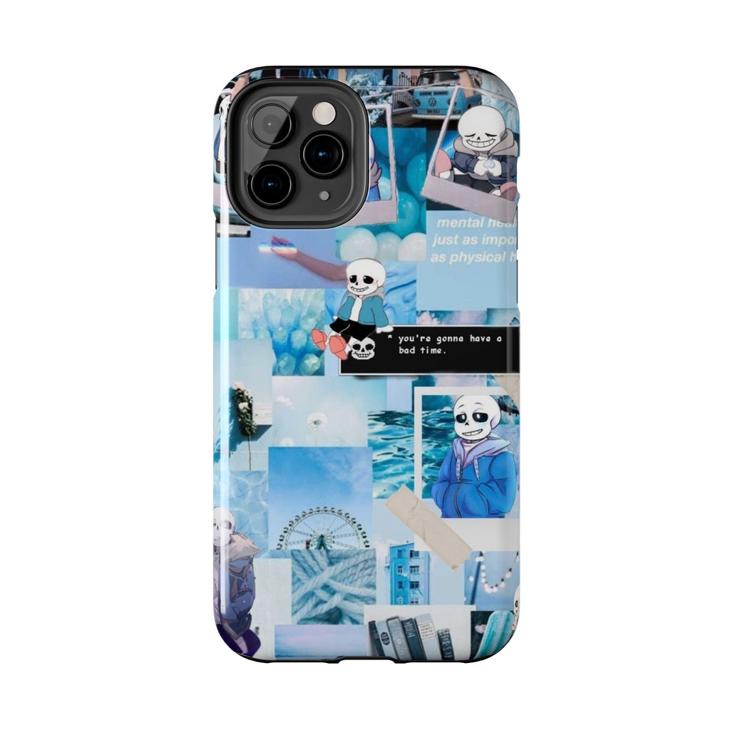 Undertale Sans Character Collage Tough Phone Case | Blue Aesthetic, Undertale-inspired