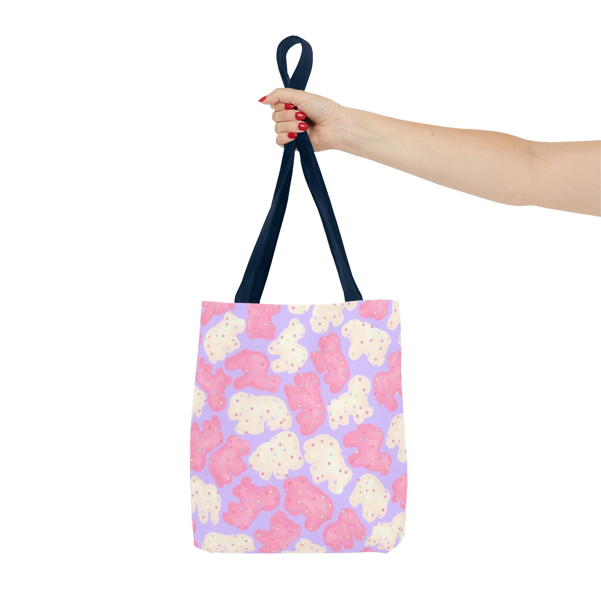 Pastel Animal Crackers Kawaii Bear Pattern Tote Bag | Candy Cute All-Over Print