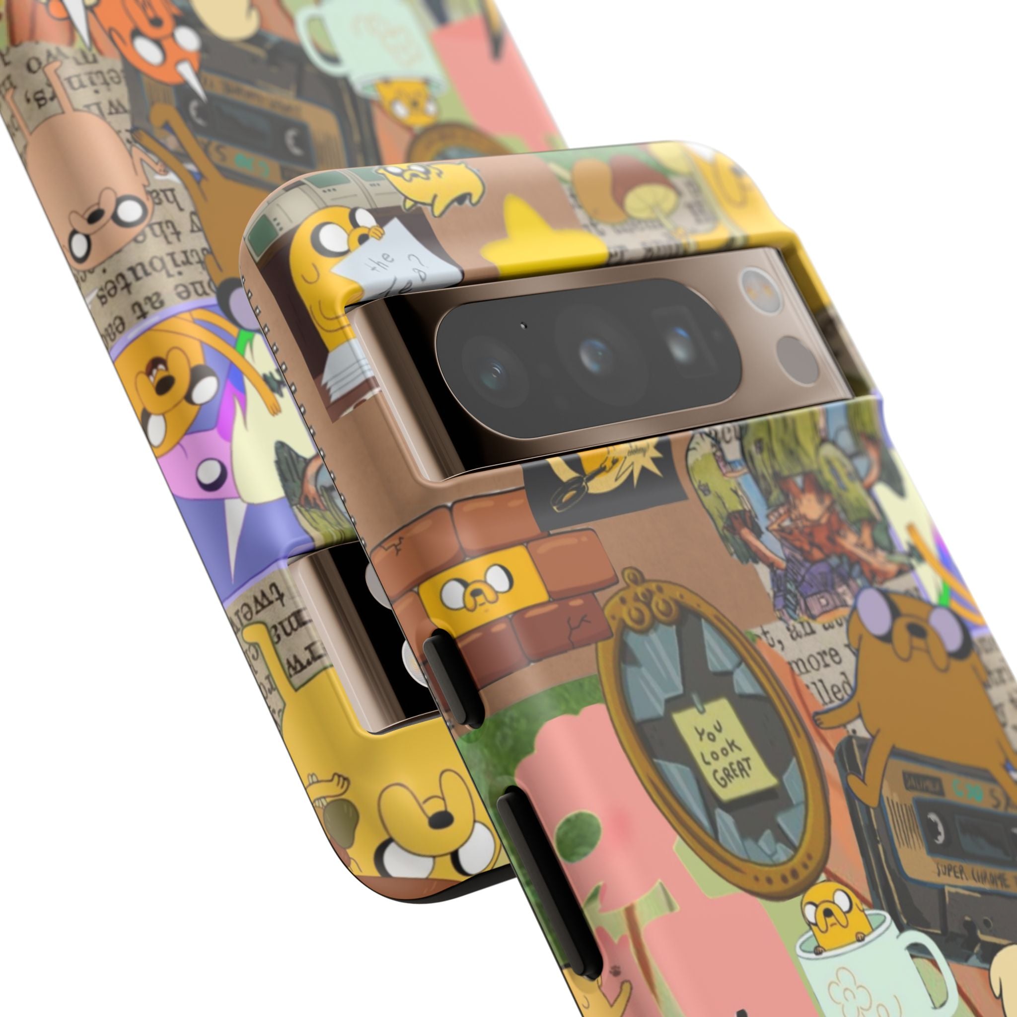 Adventure Time Jake the Dog Cartoon Collage Phone Case | Adventure Dog Character Pattern