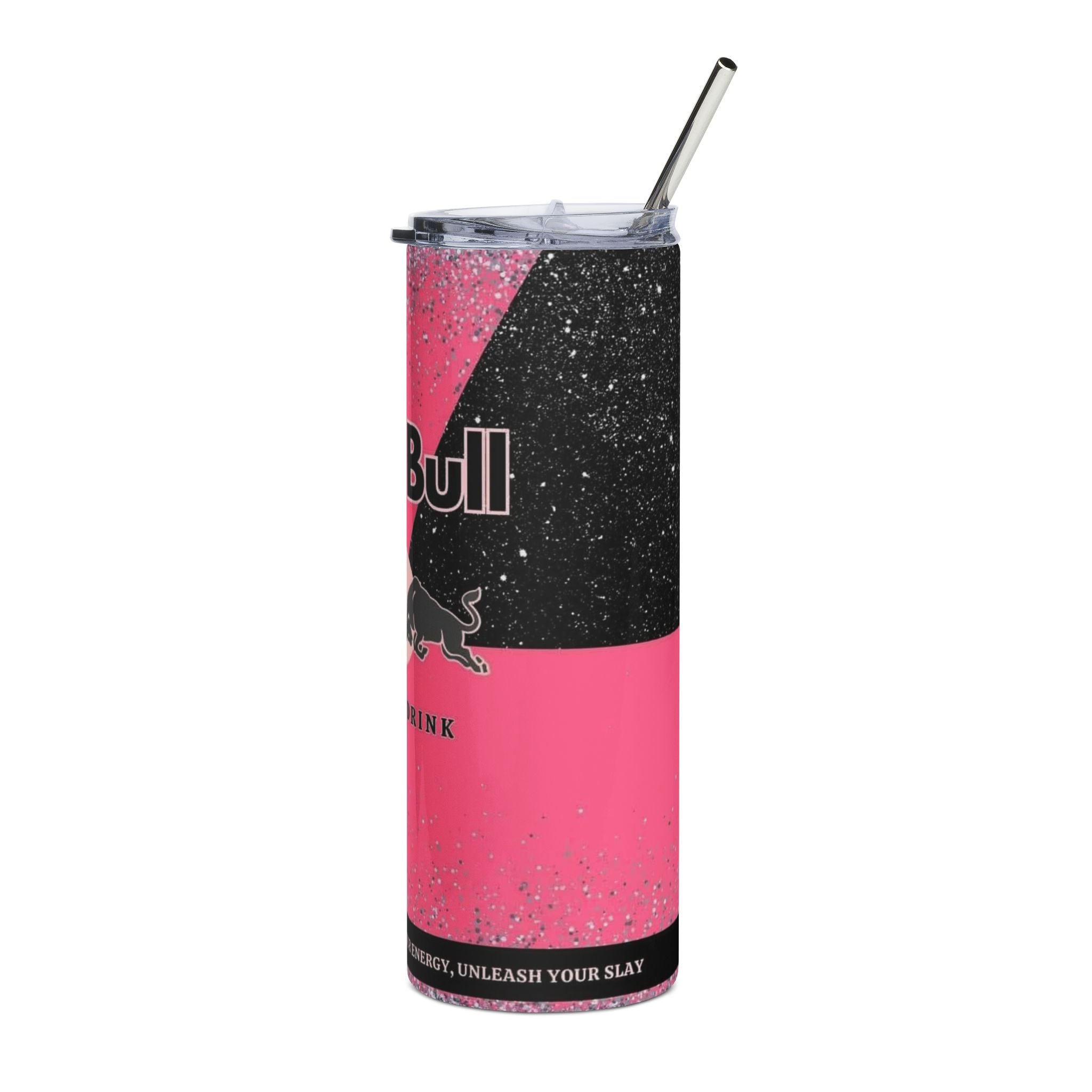 Pink Red Bull Energy Drink Logo Tumbler | 20oz Stainless Steel Travel Tumbler
