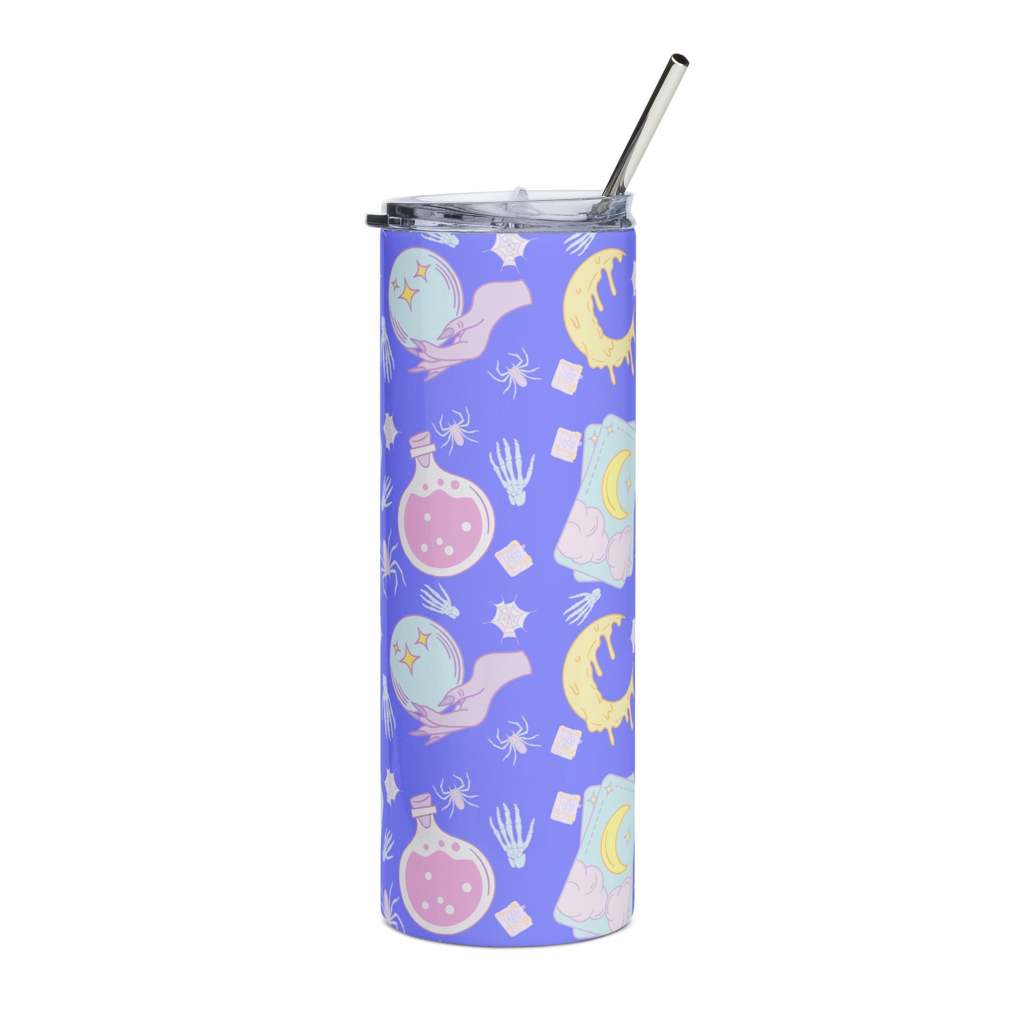 Witch Bitch Pastel Aesthetic Moon Magic Pattern Tumbler | 20oz Stainless Steel Travel Cup