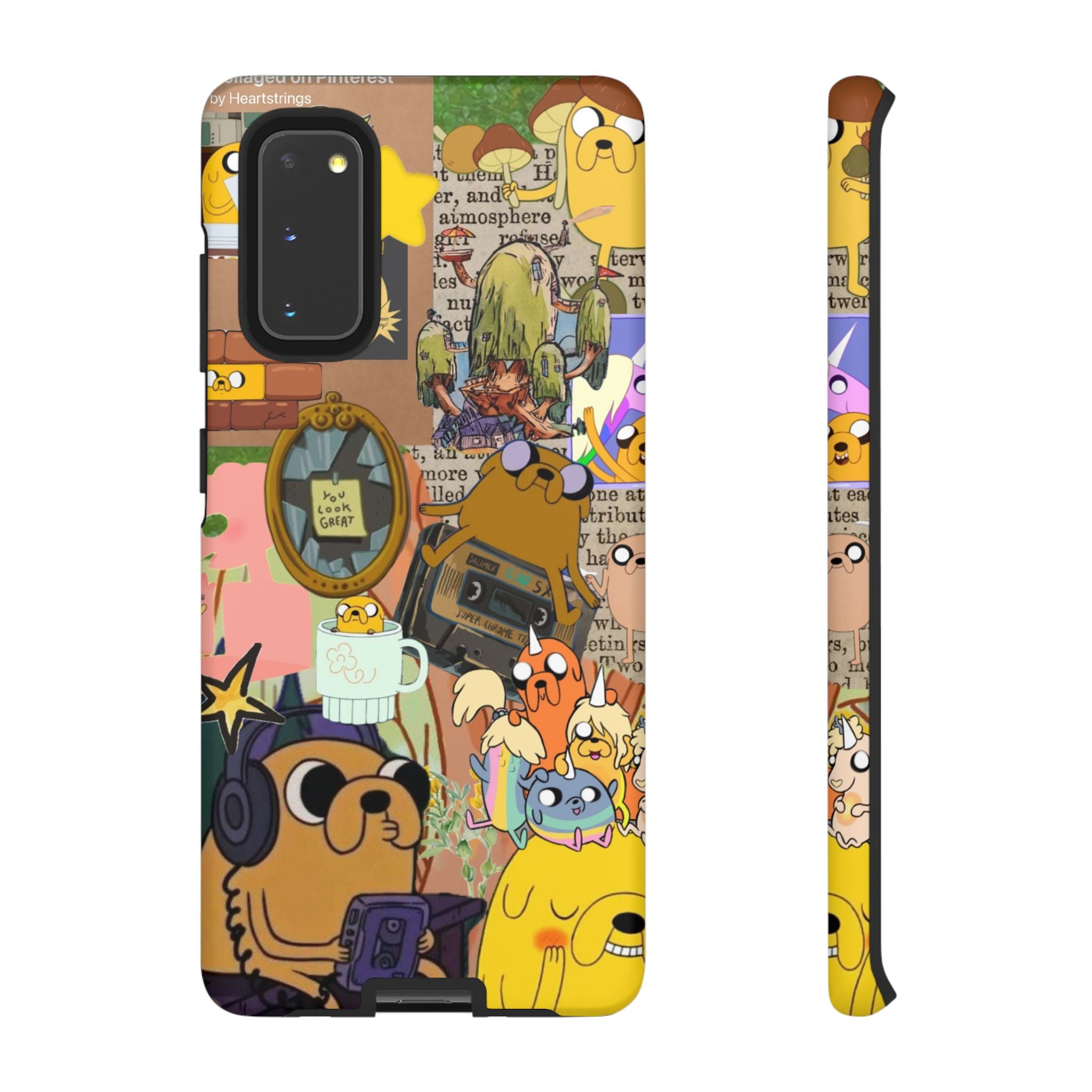 Adventure Time Jake the Dog Cartoon Collage Phone Case | Adventure Dog Character Pattern