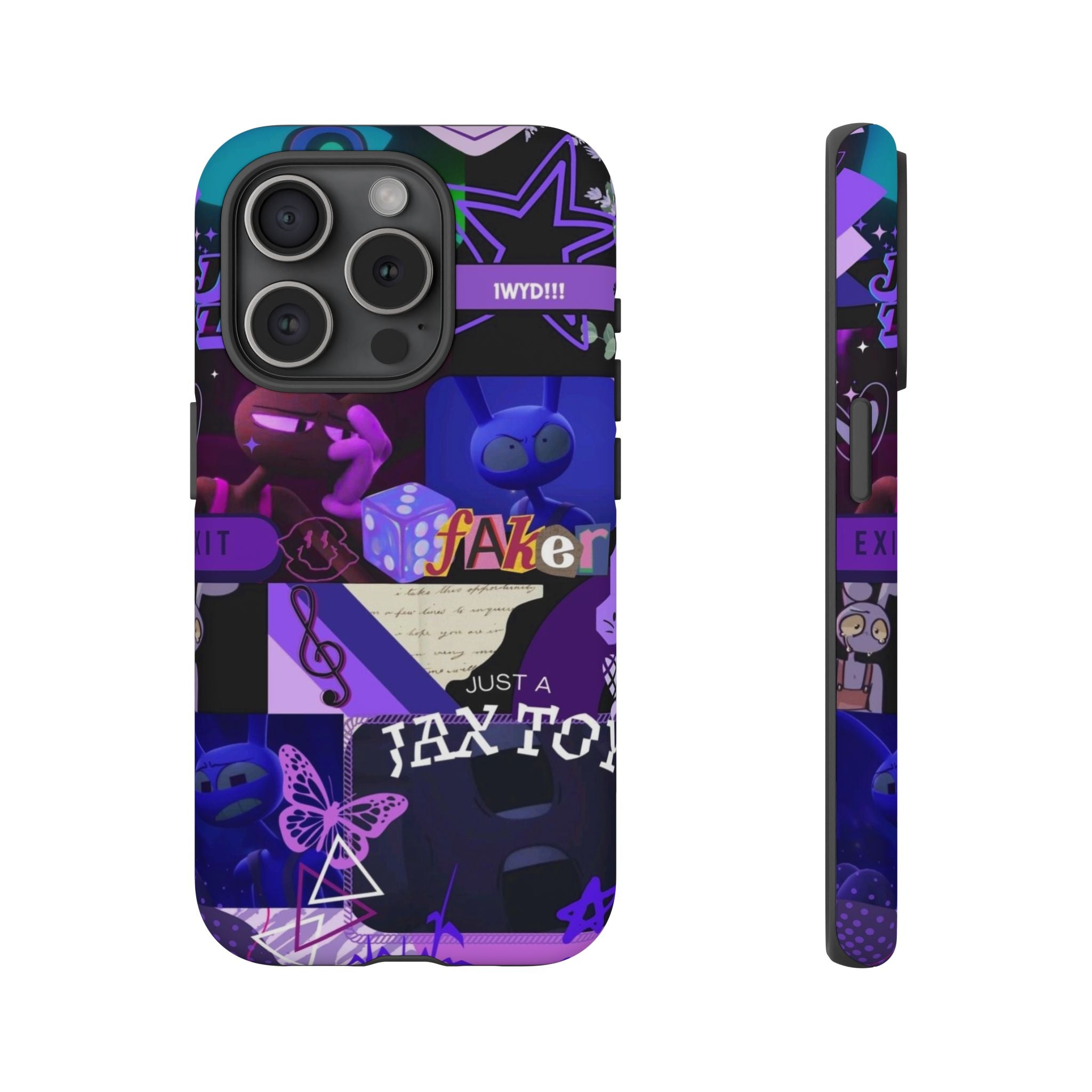 Jax The Amazing Digital Circus Purple Grunge Collage Phone Case | Tough Cases