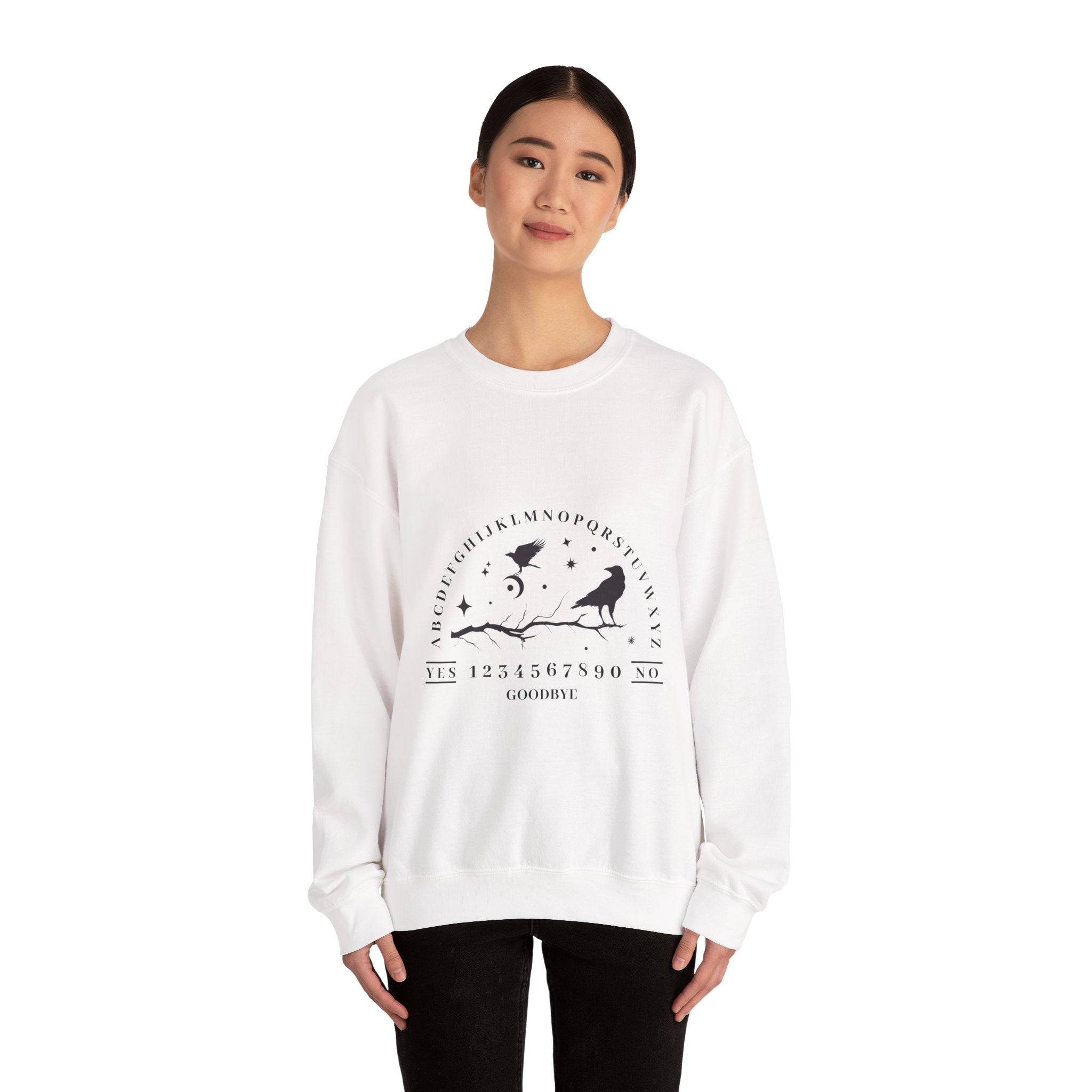 Ouija Board Crows Sweatshirt | Occult Spirit Board Crewneck