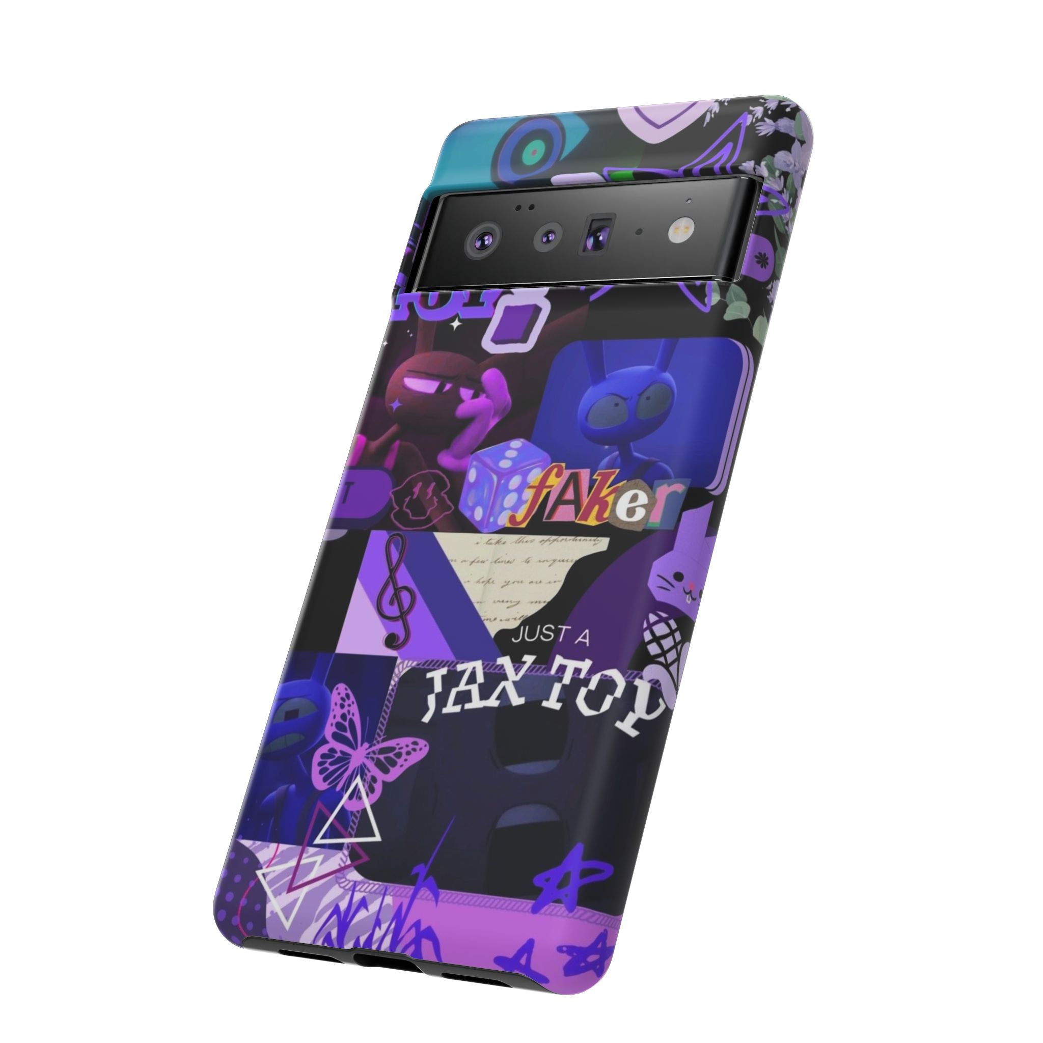 Jax The Amazing Digital Circus Purple Grunge Collage Phone Case | Tough Cases