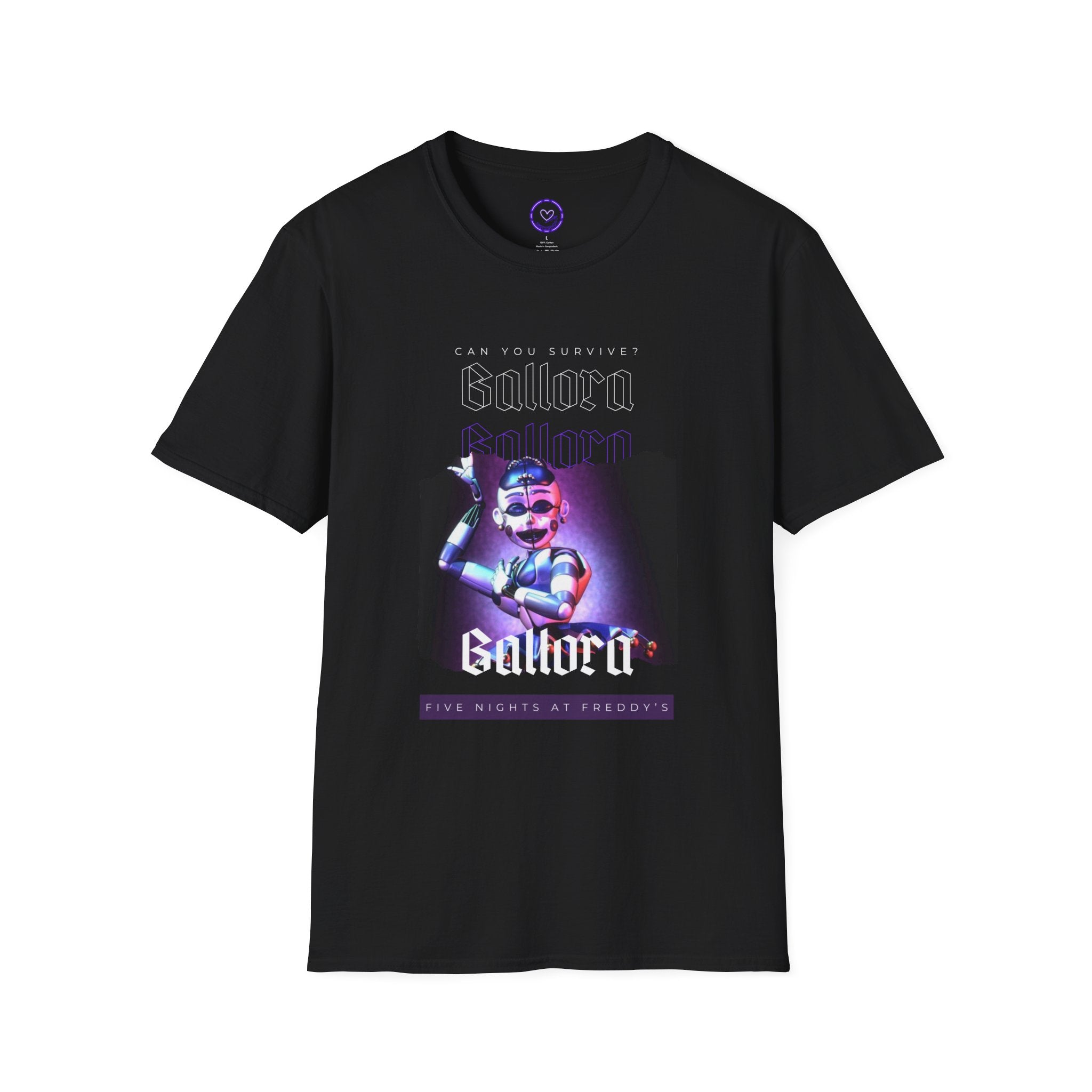 Five Nights at Freddys FNAF Ballora Streetwear Retro Neon Robot Singer T-Shirt | Vaporwave Band Poster Style