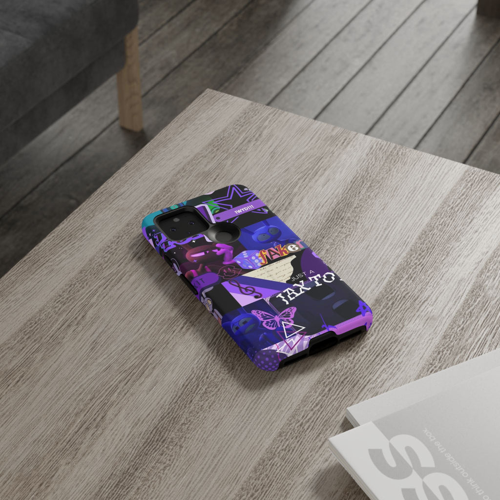 Jax The Amazing Digital Circus Purple Grunge Collage Phone Case | Tough Cases