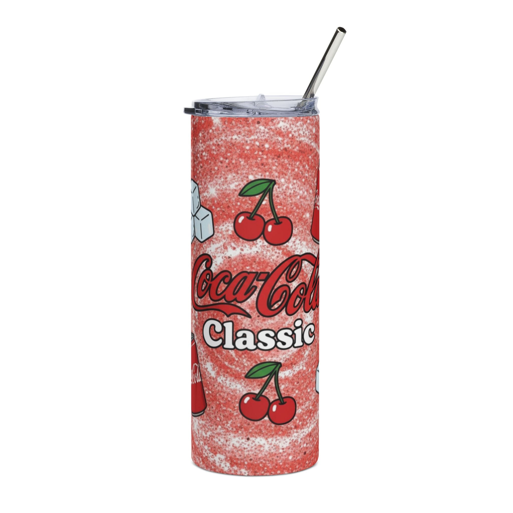 Cherry Cola Classic Tumbler | 20oz Stainless Steel Sparkle Soda Design