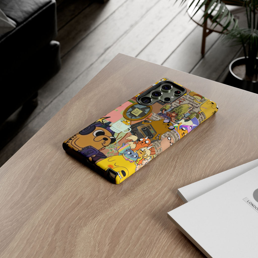 Adventure Time Jake the Dog Cartoon Collage Phone Case | Adventure Dog Character Pattern