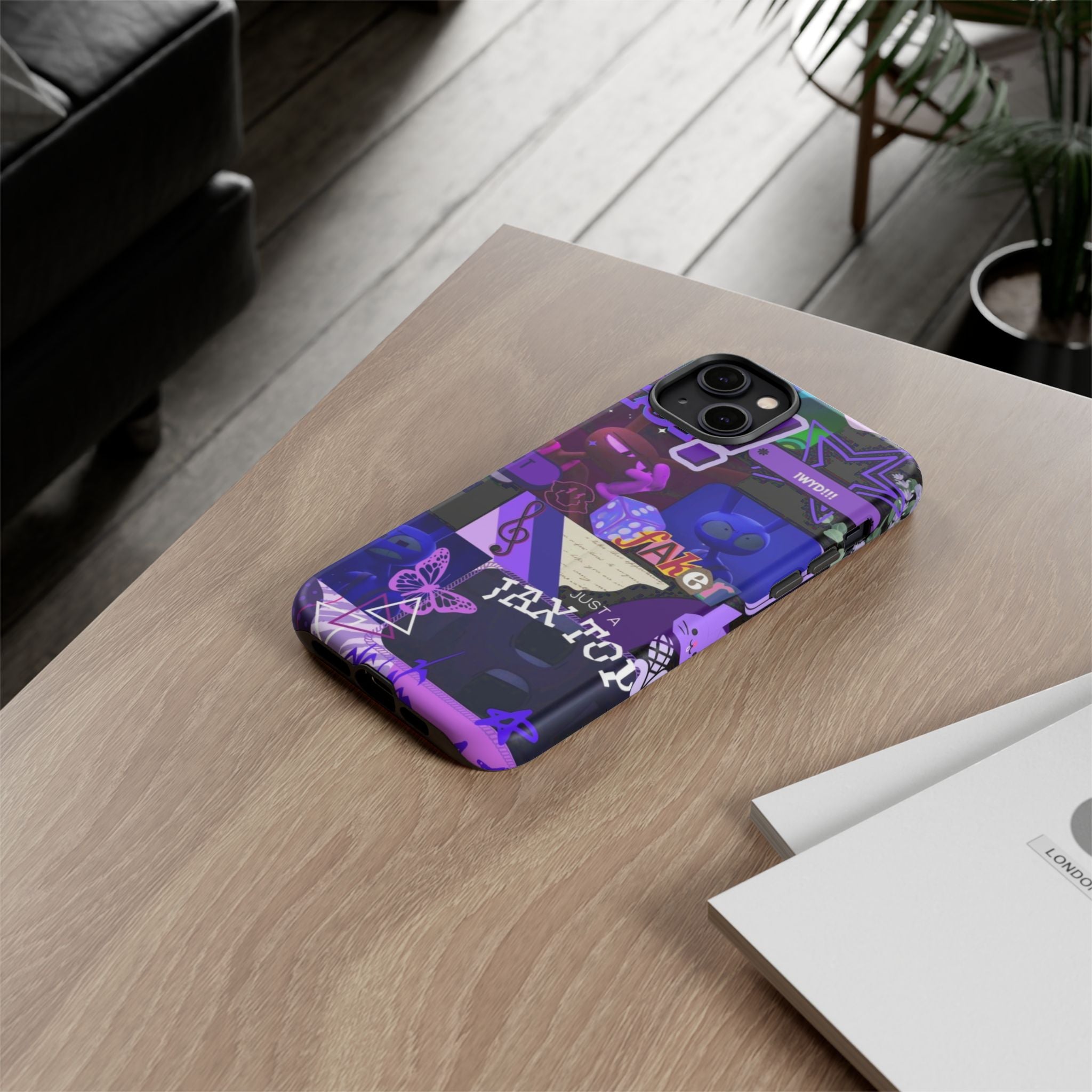 Jax The Amazing Digital Circus Purple Grunge Collage Phone Case | Tough Cases