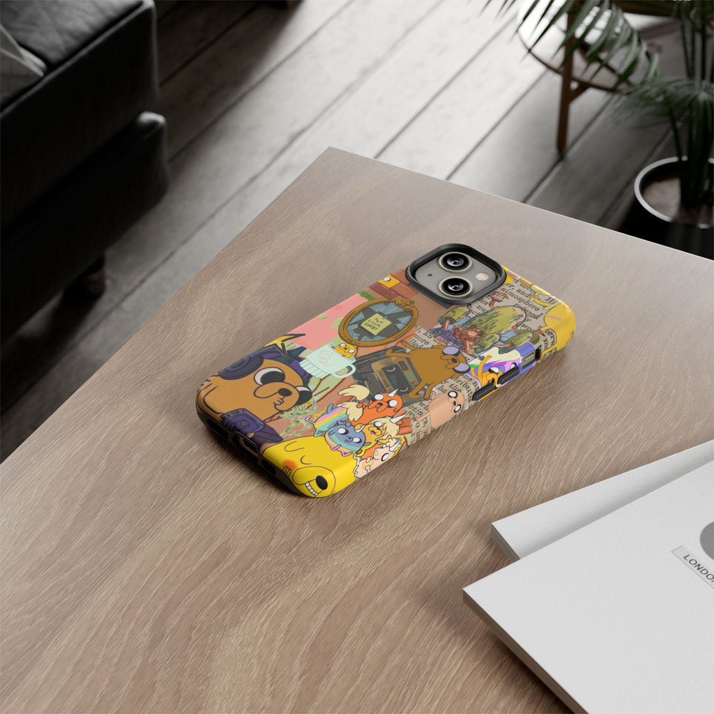 Adventure Time Jake the Dog Cartoon Collage Phone Case | Adventure Dog Character Pattern