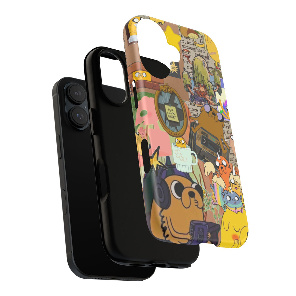 Adventure Time Jake the Dog Cartoon Collage Phone Case | Adventure Dog Character Pattern