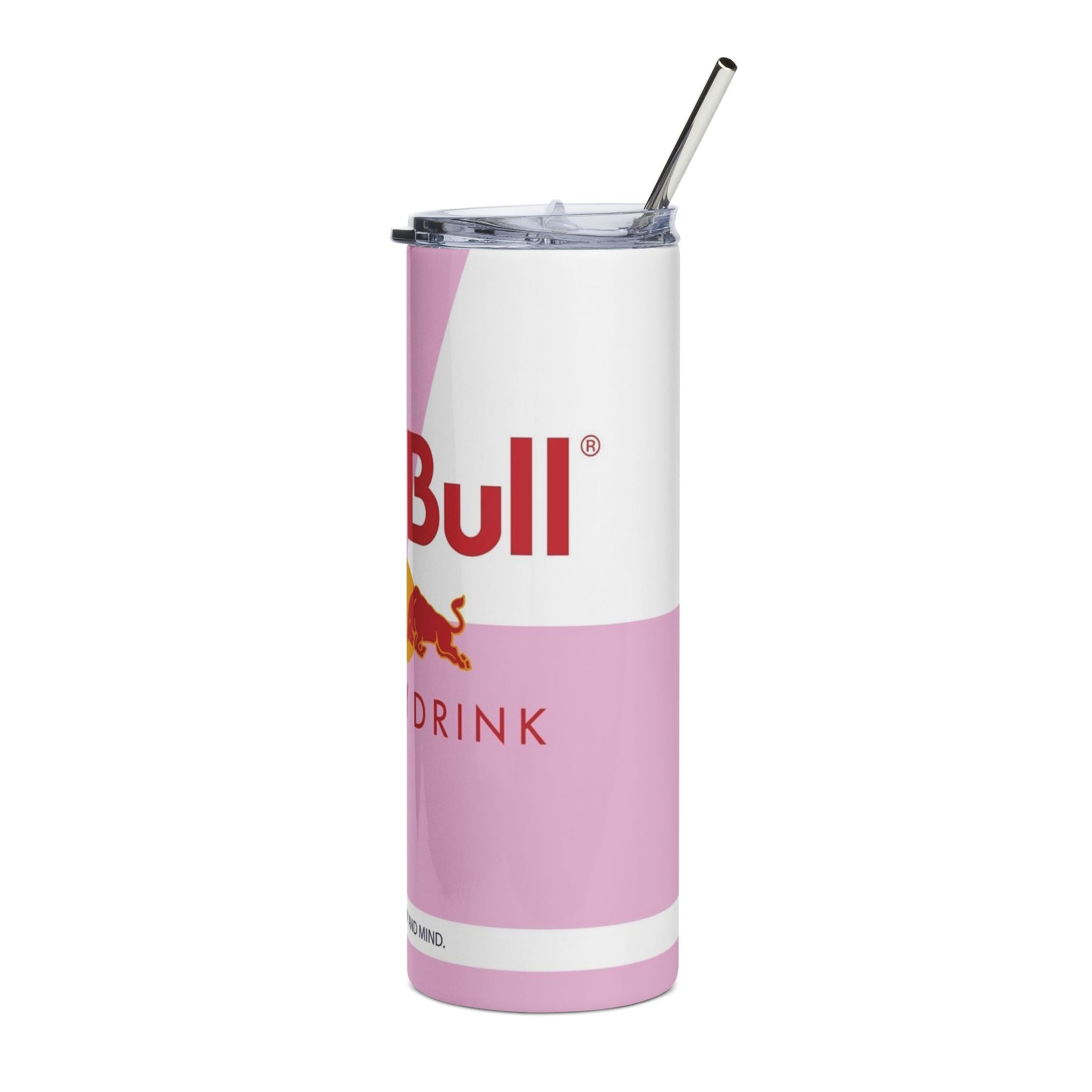 Glitter Red Bull Pink Energy Drink Logo Tumbler | 20oz Stainless Steel